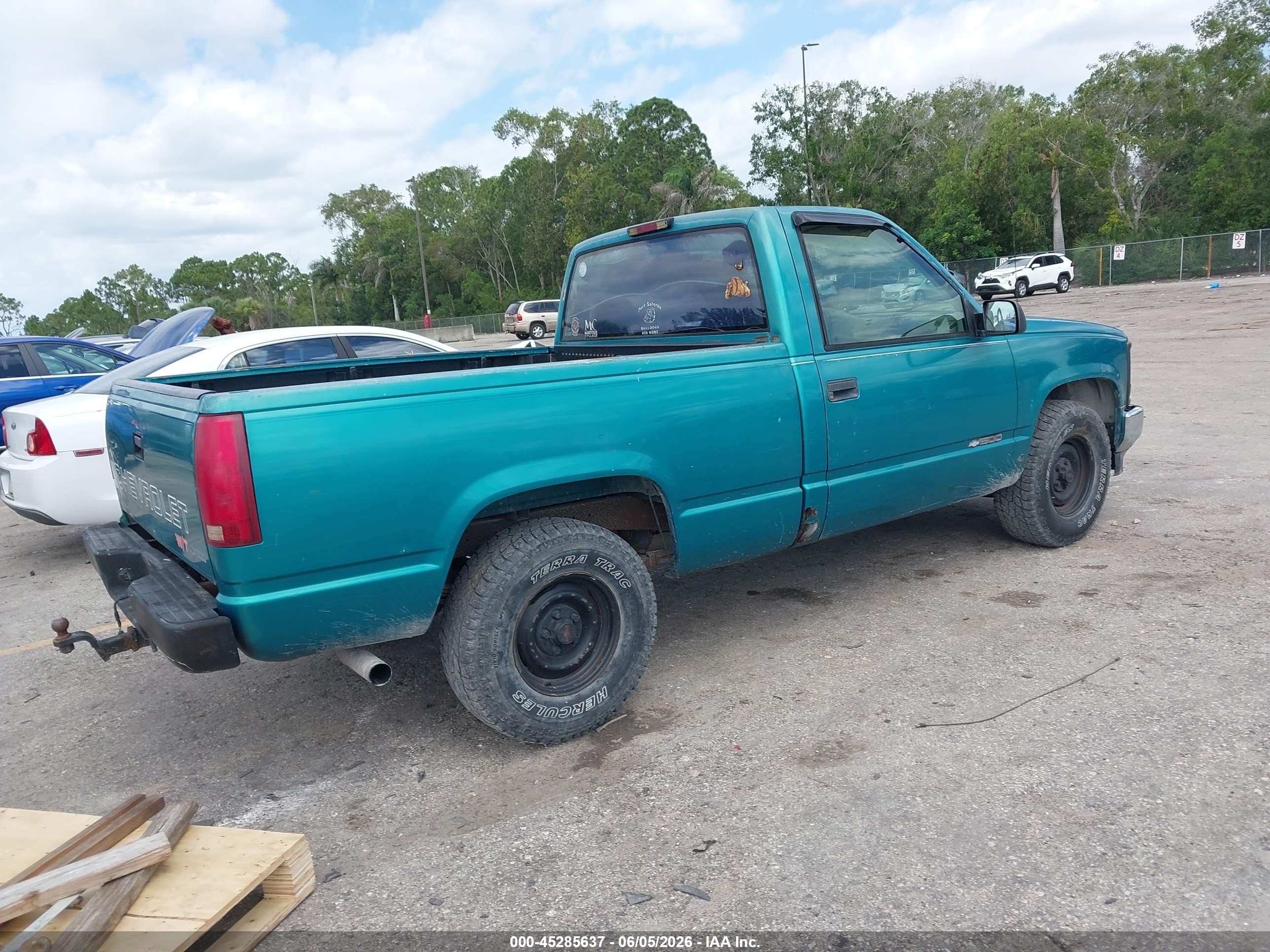 1995 Chevrolet Gmt-400 C1500 Teal vin: 1GCEC14Z8SZ157642