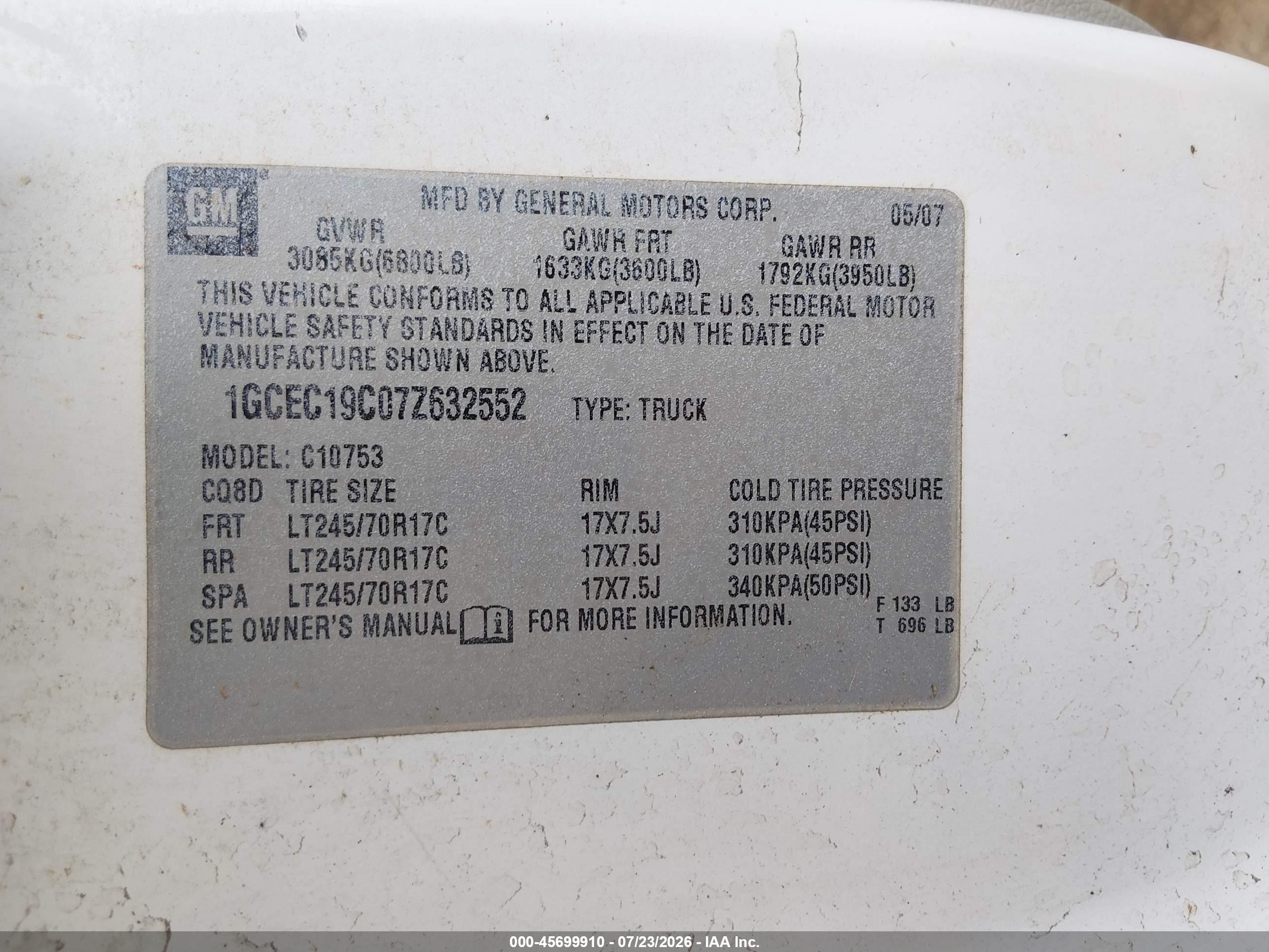2008 Chevrolet Silverado 1500 Lt2 White vin: 1GCEC19048Z123894