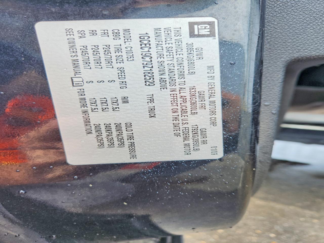 2009 Chevrolet Silverado C1500 Charcoal vin: 1GCEC19C79Z182529