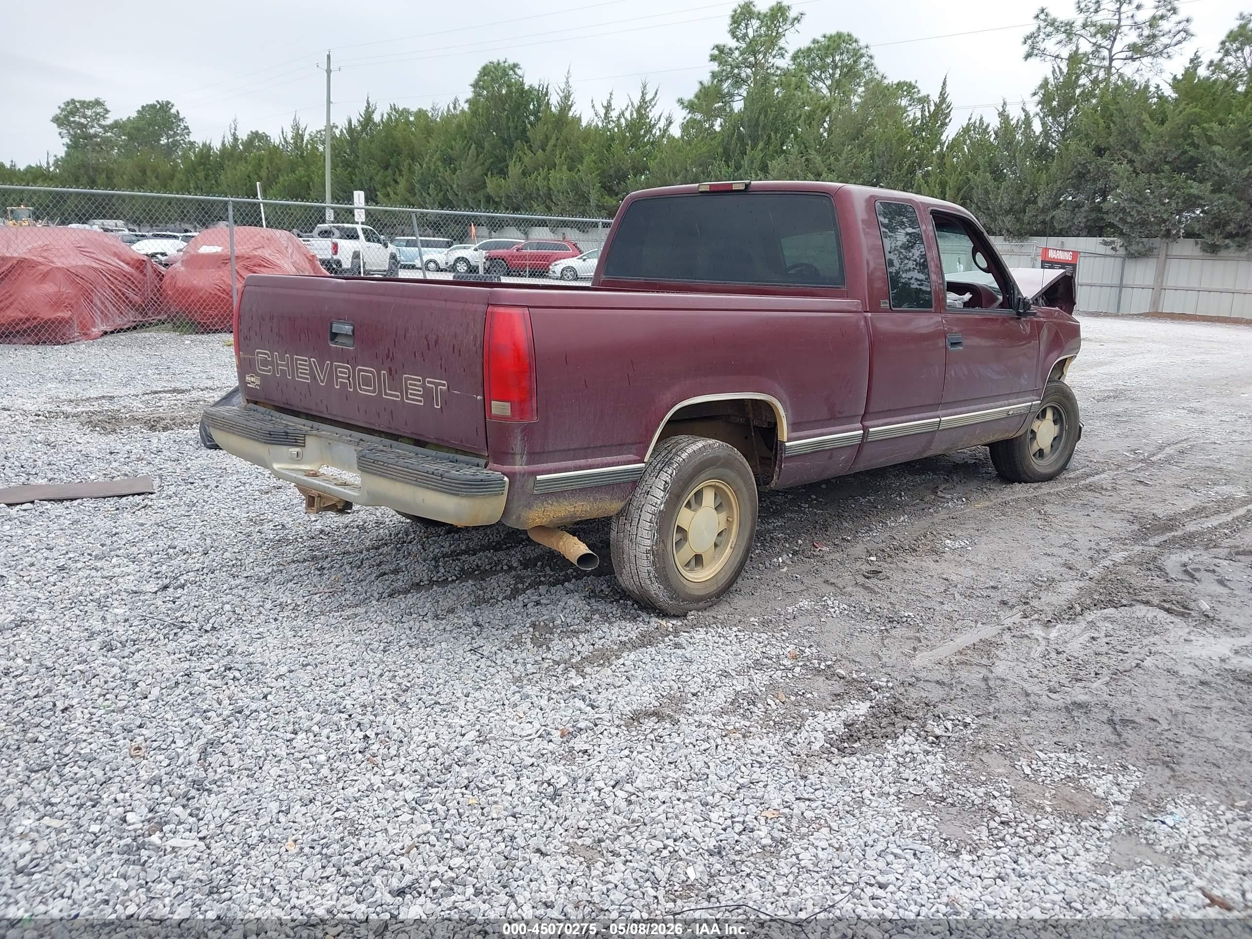 1997 Chevrolet C1500 Fleetside Темно-бордовый vin: 1GCEC19M1VE203160