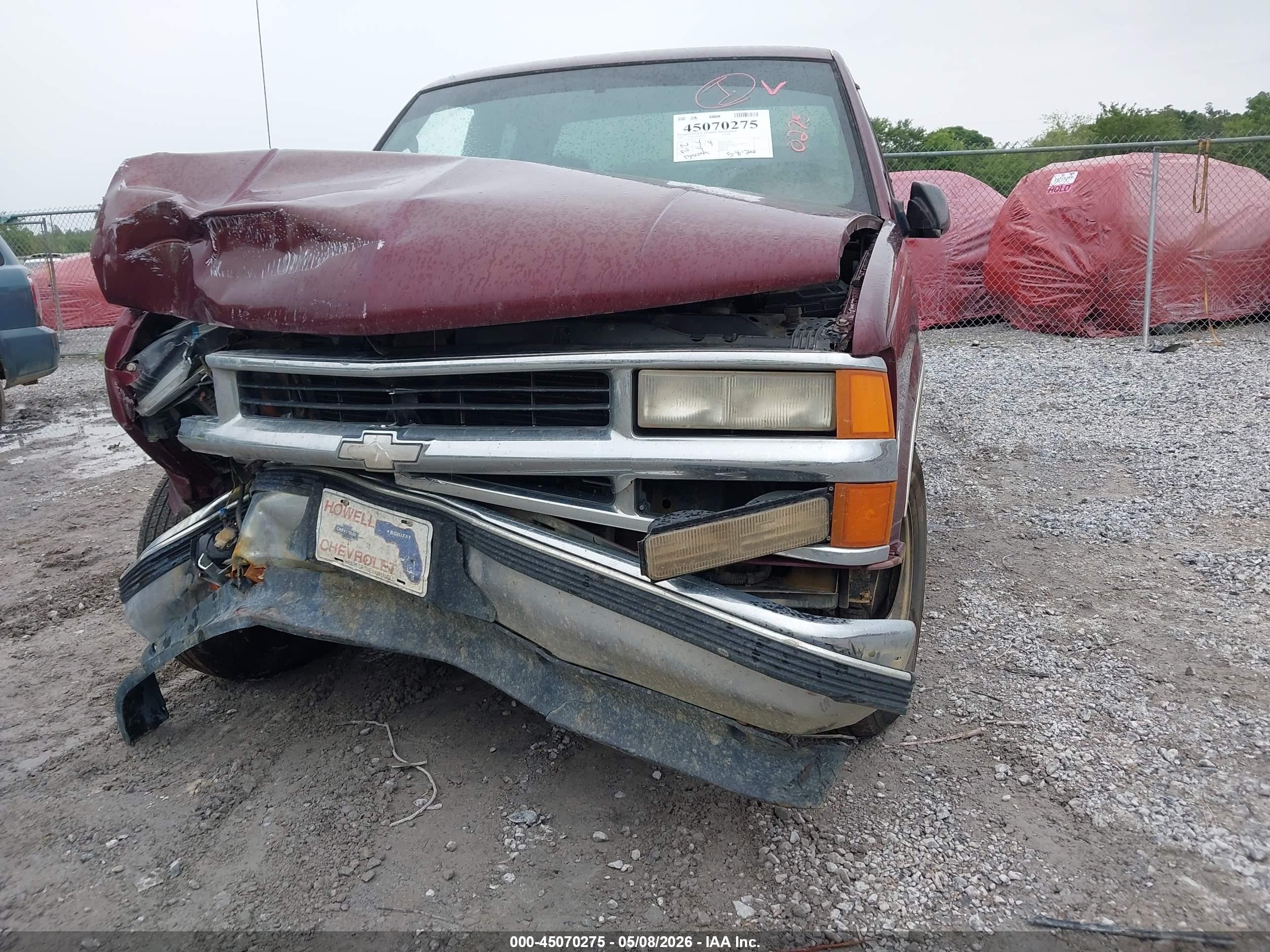 1997 Chevrolet C1500 Fleetside Темно-бордовый vin: 1GCEC19M1VE203160