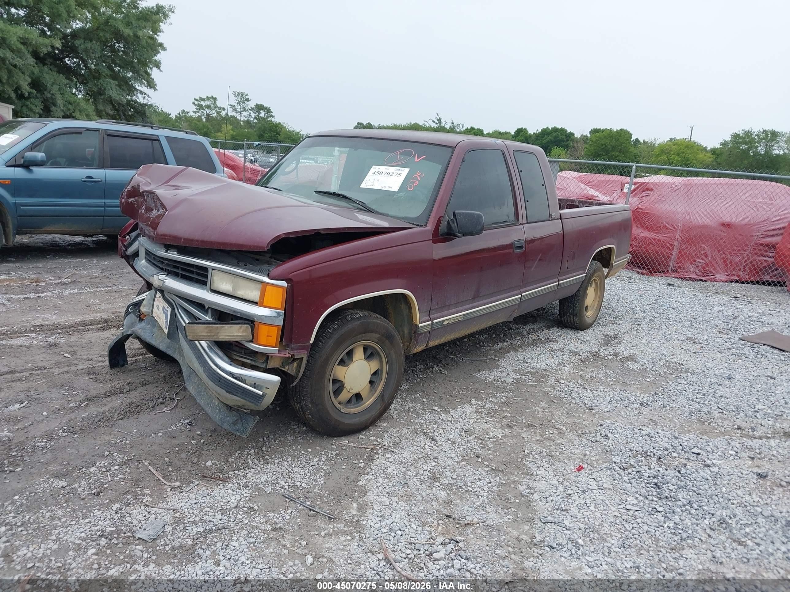 1997 Chevrolet C1500 Fleetside Темно-бордовый vin: 1GCEC19M1VE203160
