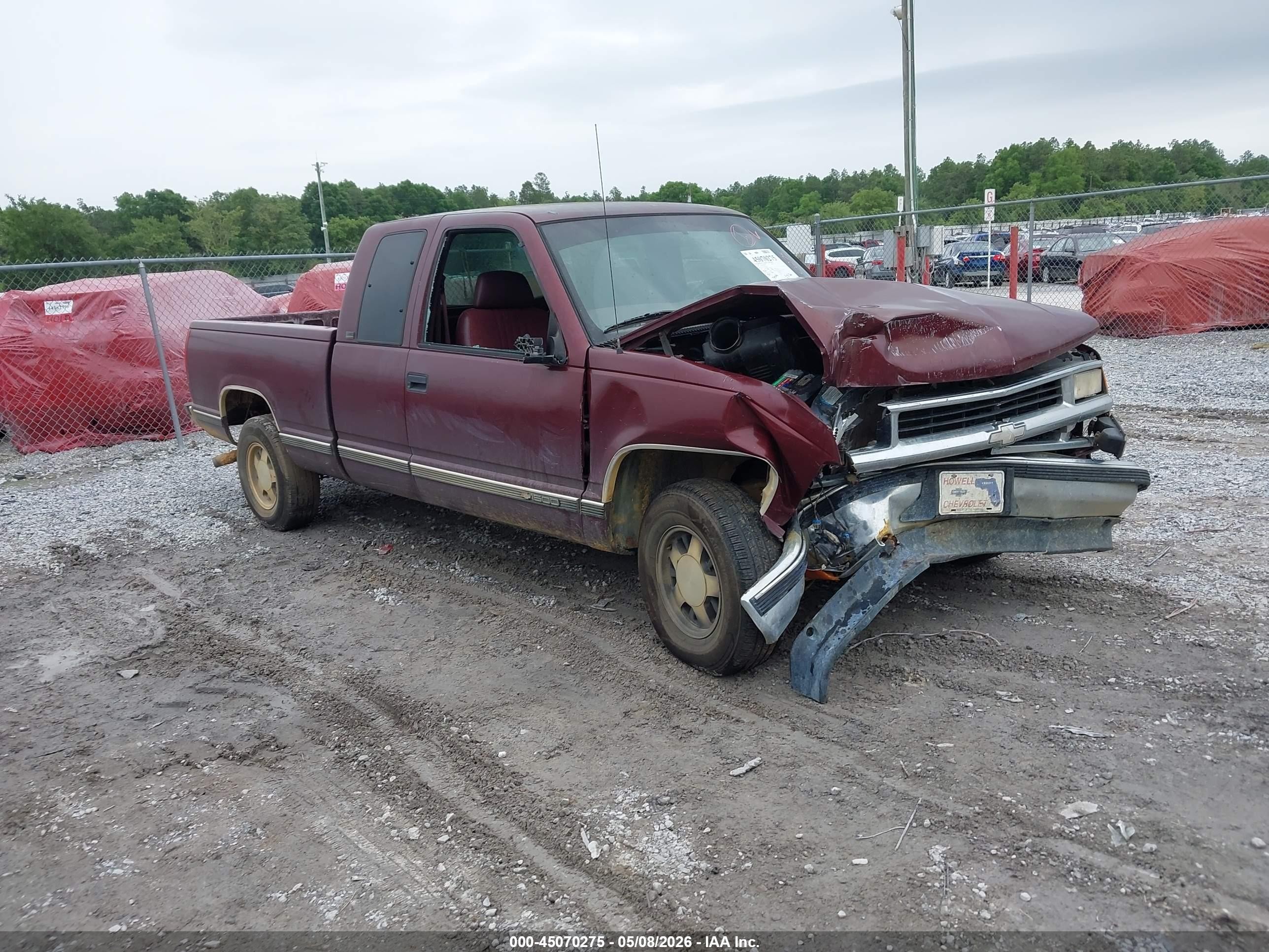 1997 Chevrolet C1500 Fleetside Maroon vin: 1GCEC19M1VE203160