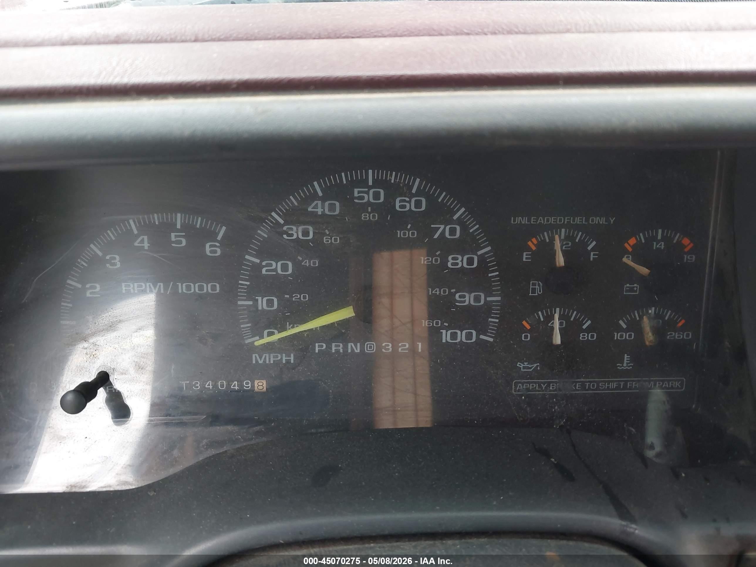 1997 Chevrolet C1500 Fleetside Темно-бордовый vin: 1GCEC19M1VE203160
