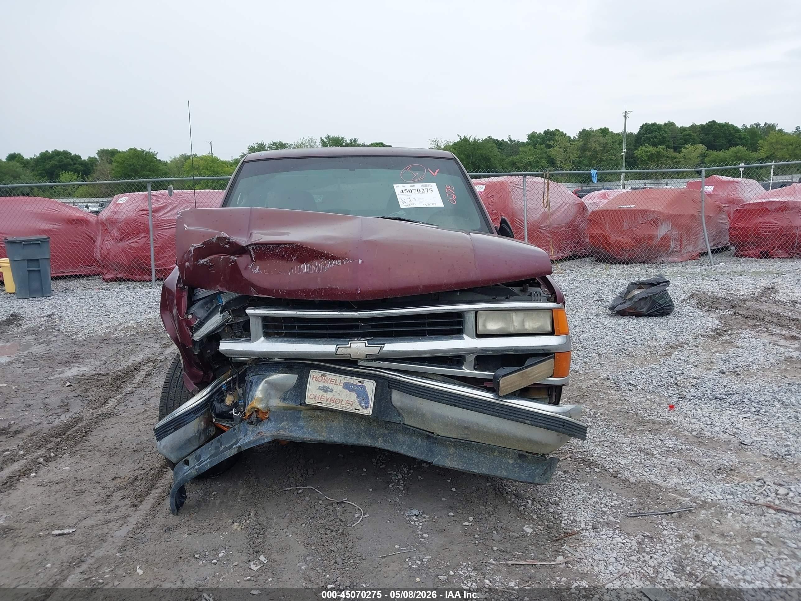1997 Chevrolet C1500 Fleetside Темно-бордовый vin: 1GCEC19M1VE203160