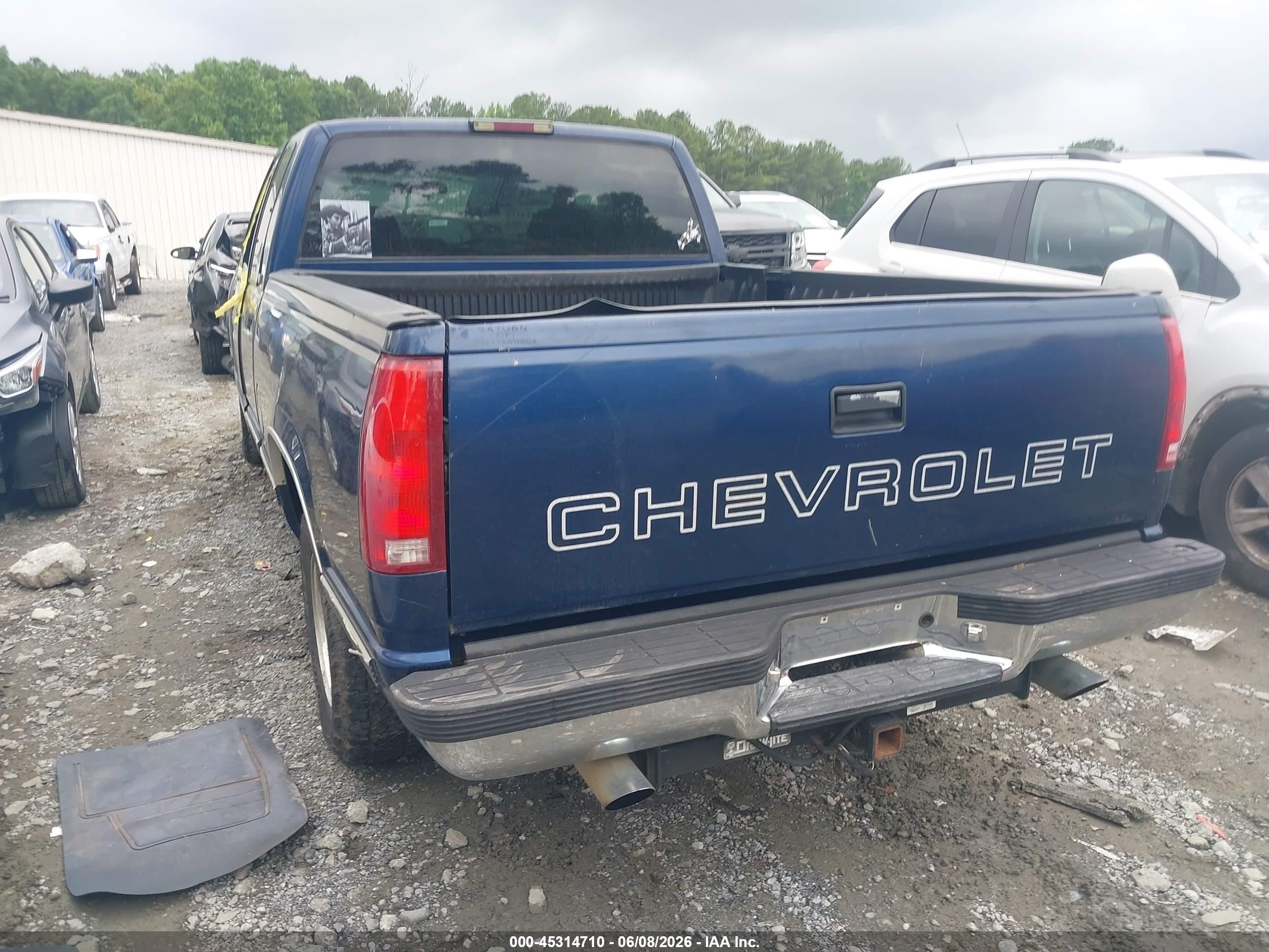 1996 Chevrolet Gmt-400 C1500 Blue vin: 1GCEC19M5TE114995