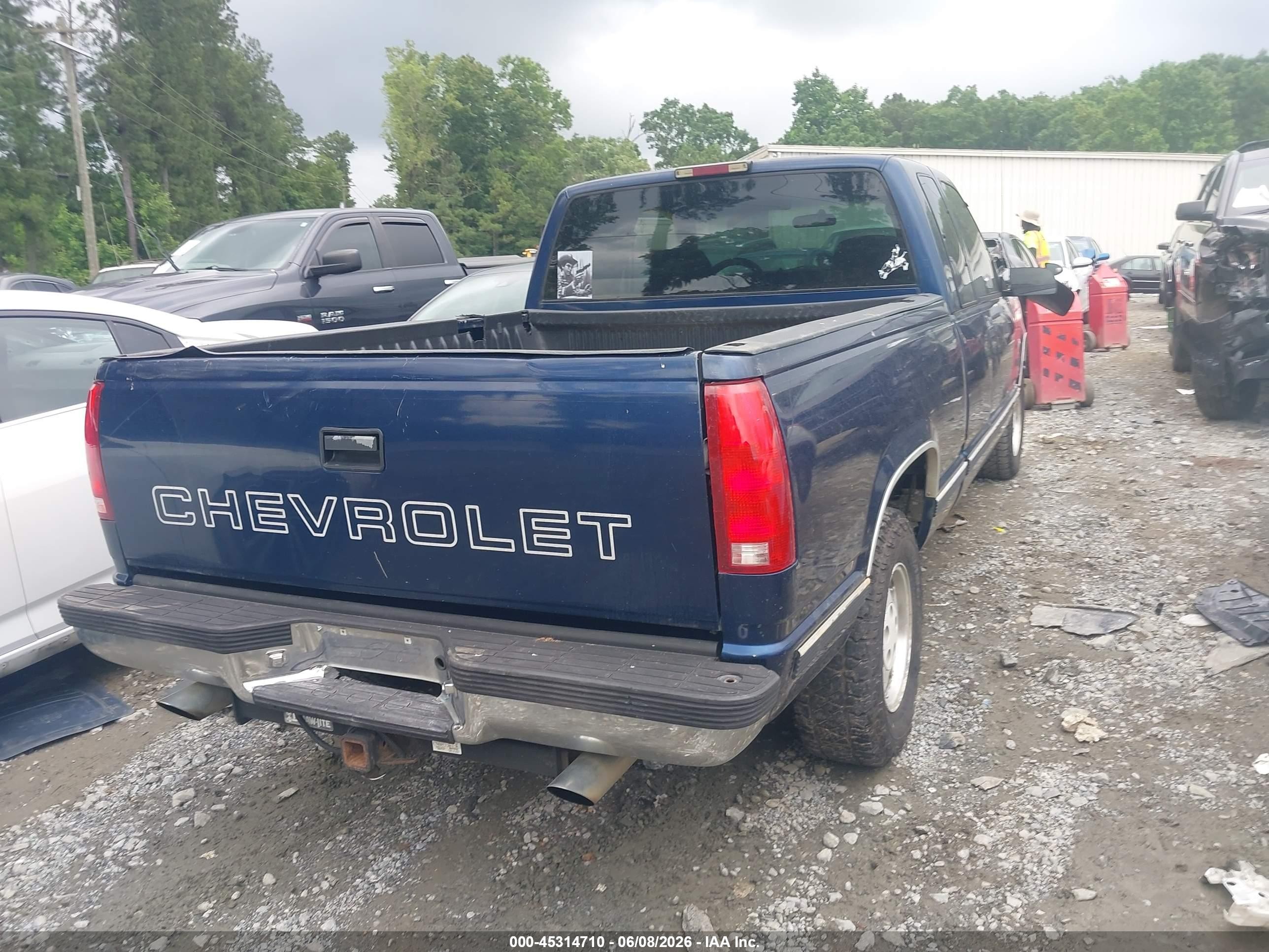 1996 Chevrolet Gmt-400 C1500 Blue vin: 1GCEC19M5TE114995