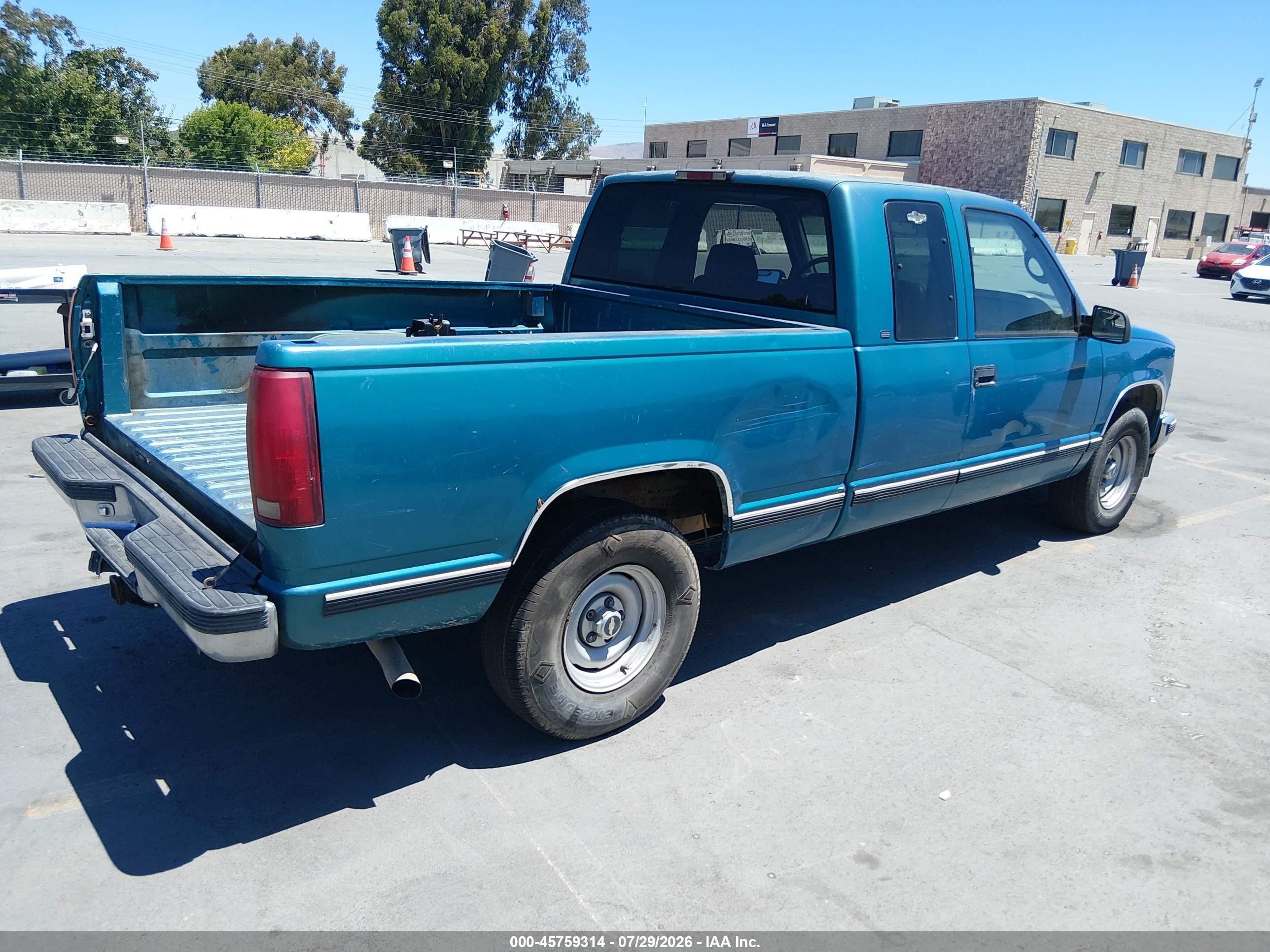 1998 Chevrolet C/k 1500 Fleetside Cmi Green vin: 1GCEC19M5WE231433