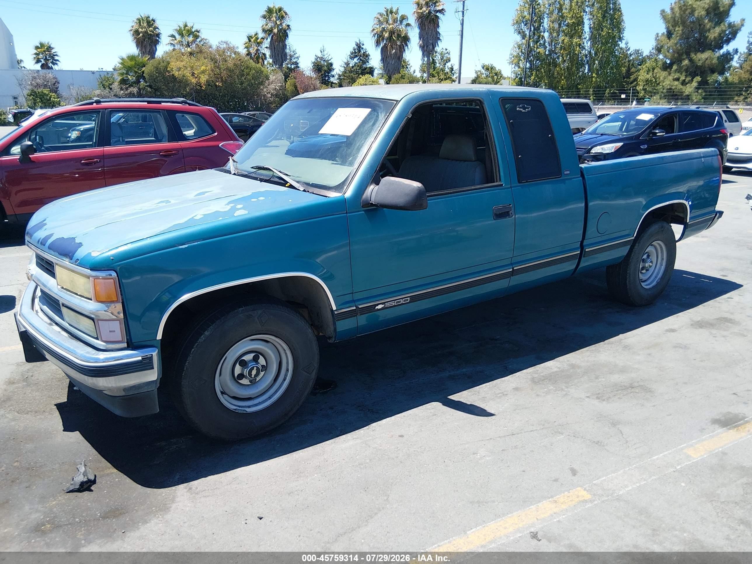 1998 Chevrolet C/k 1500 Fleetside Cmi Green vin: 1GCEC19M5WE231433
