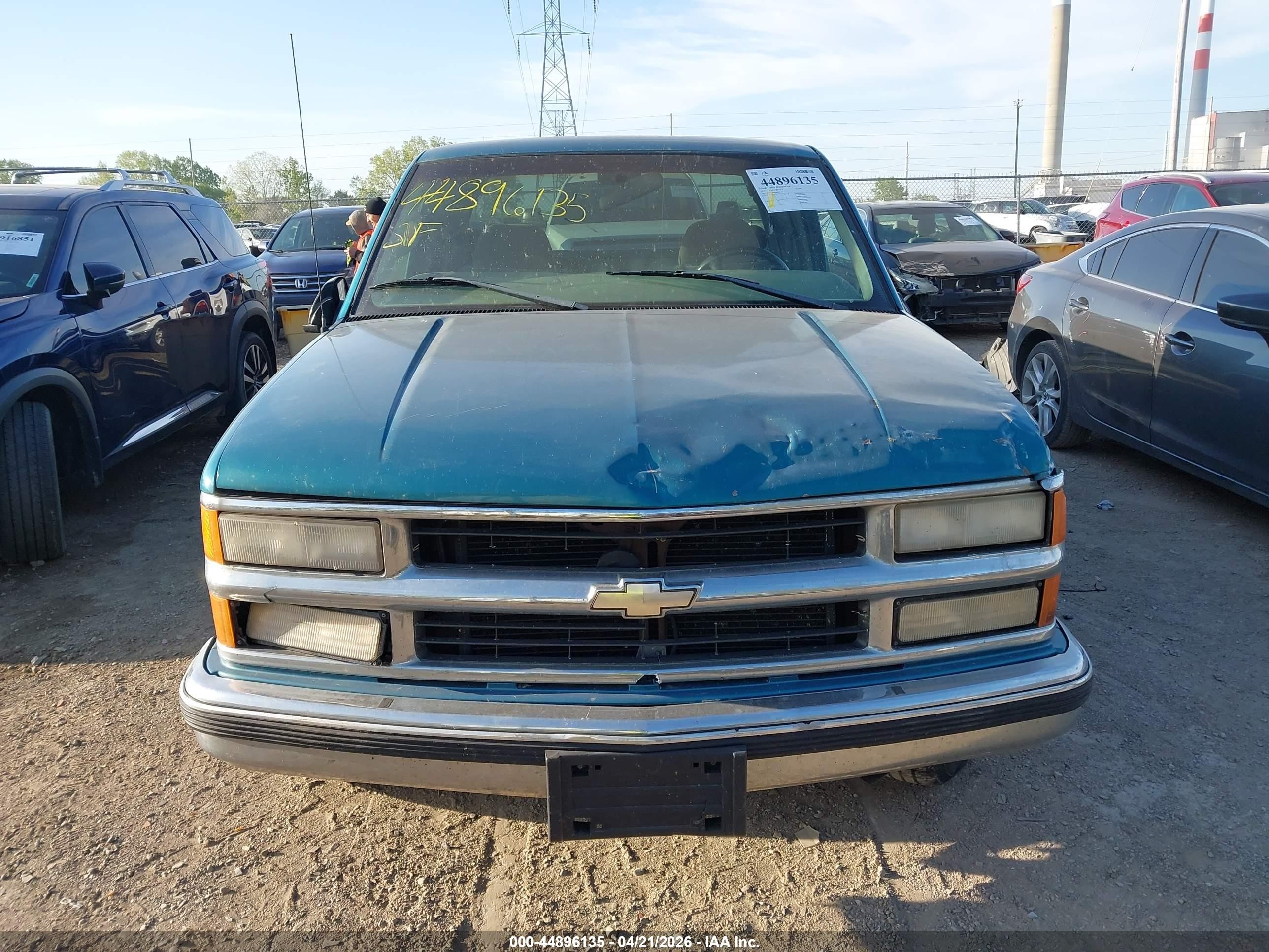 1998 Chevrolet C1500 Fleetside/sportside Бирюзовый vin: 1GCEC19M5WE235630