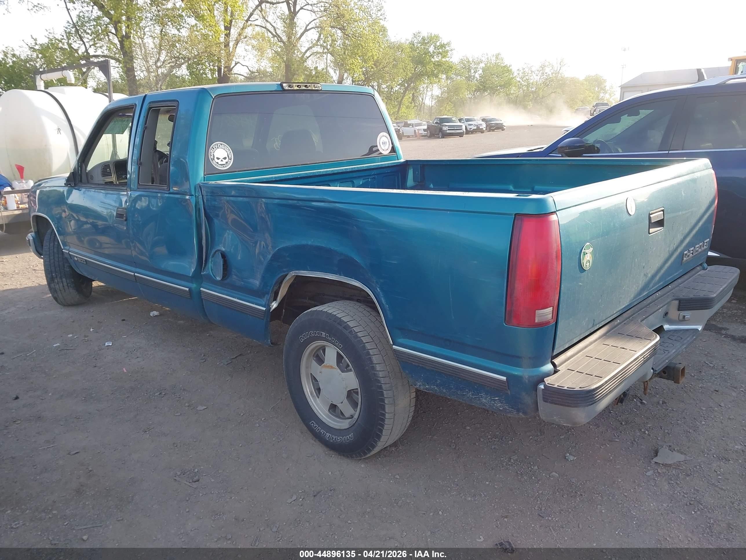 1998 Chevrolet C1500 Fleetside/sportside Бирюзовый vin: 1GCEC19M5WE235630