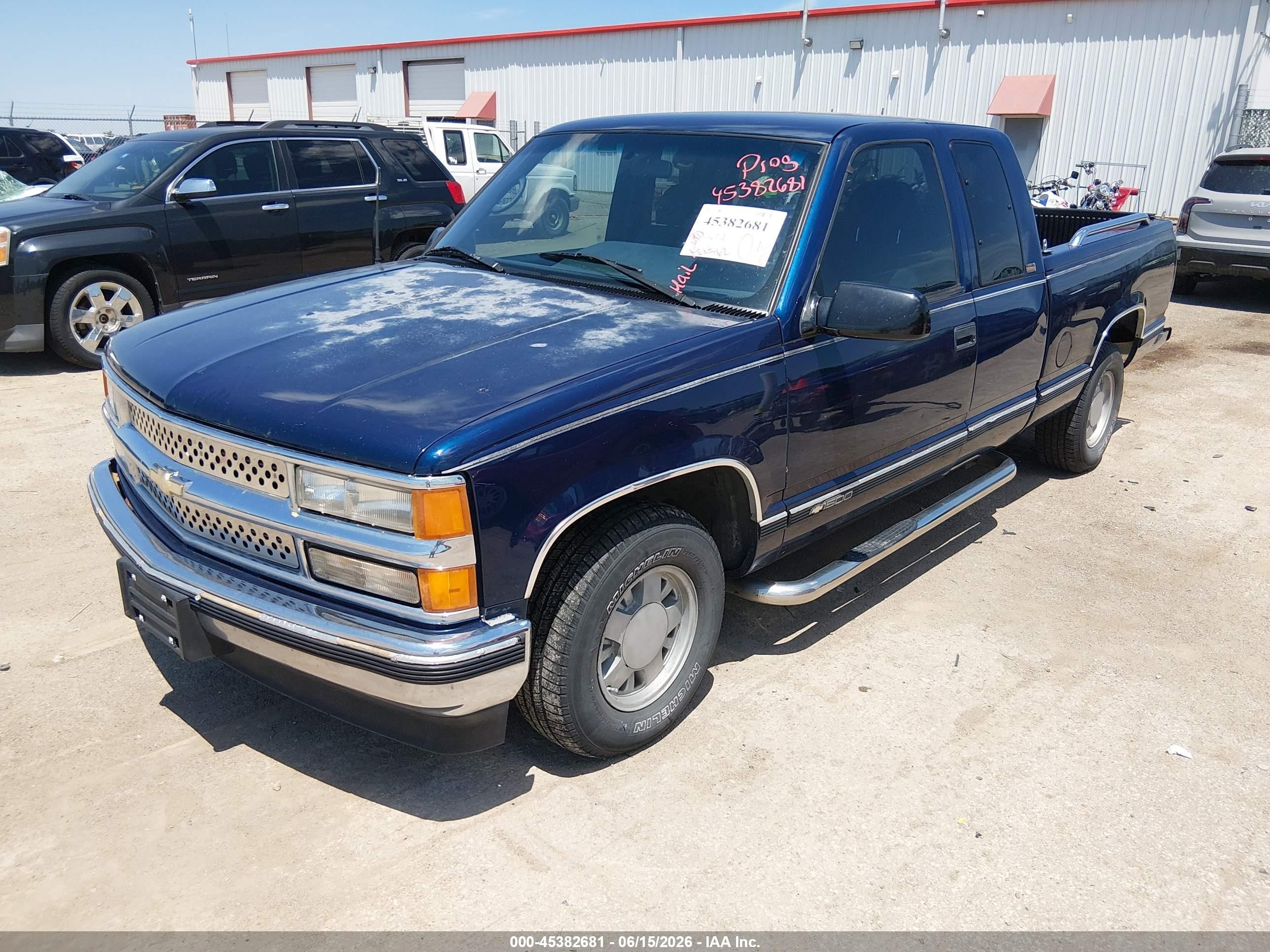 1996 Chevrolet Gmt-400 C1500 Blue vin: 1GCEC19M8TE242809
