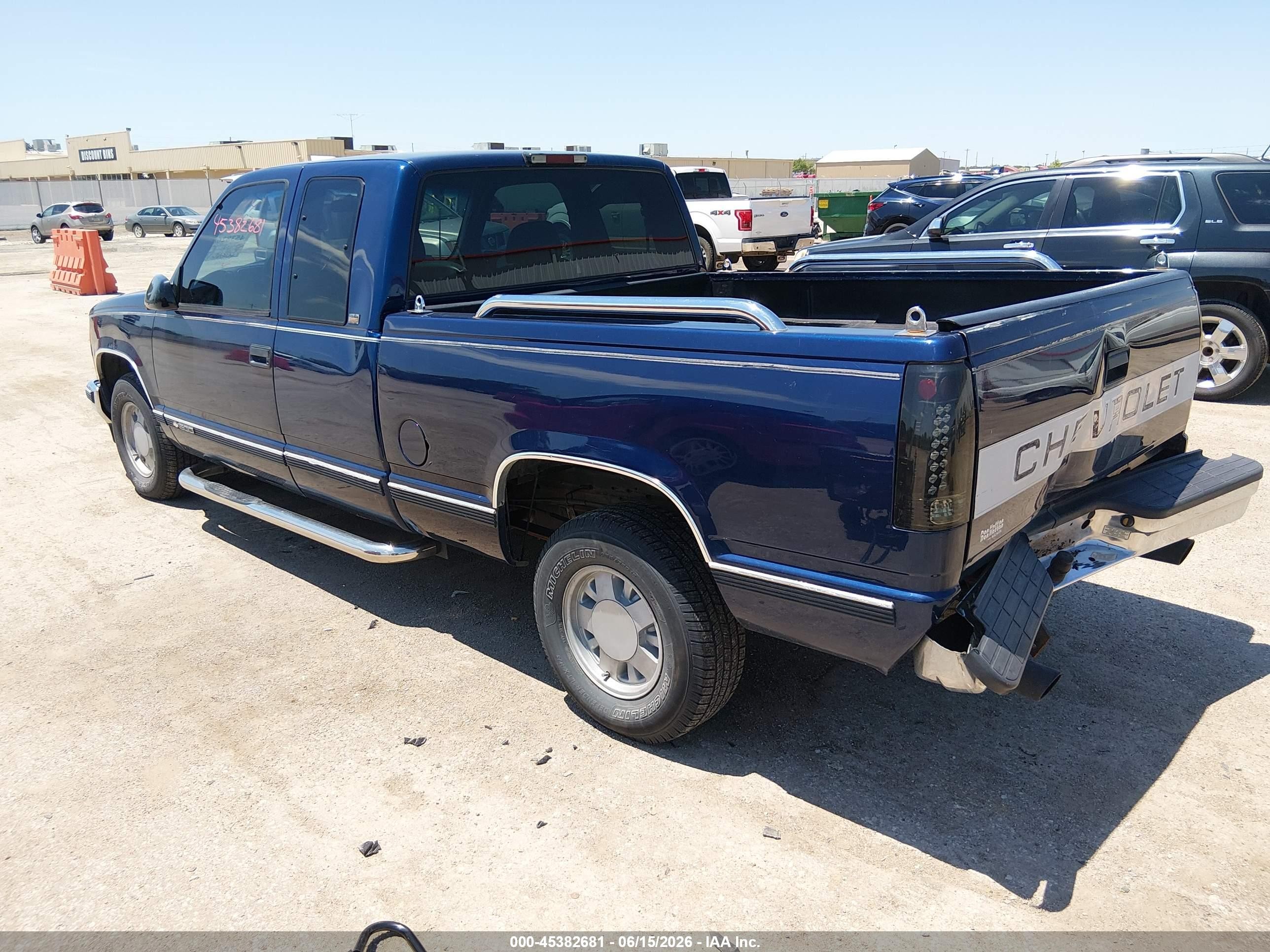 1996 Chevrolet Gmt-400 C1500 Blue vin: 1GCEC19M8TE242809