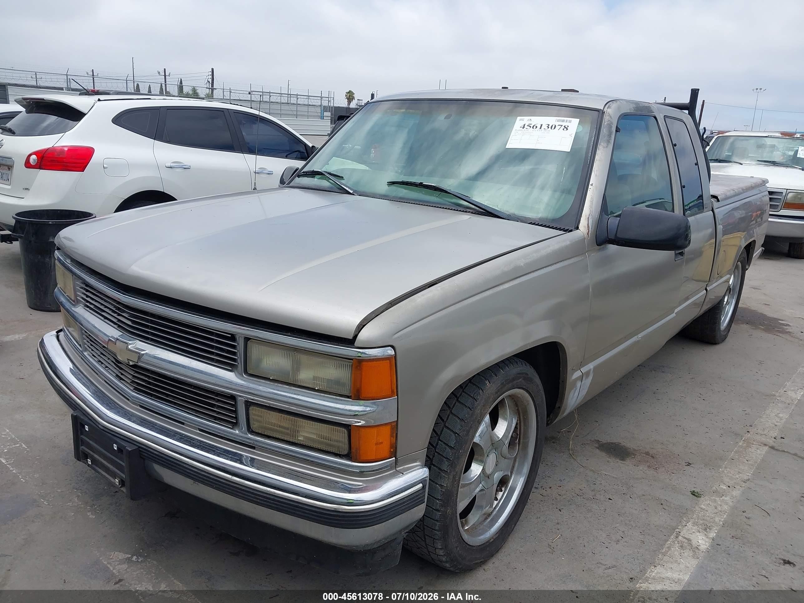 1998 Chevrolet C/k 1500 Fleetside Gray vin: 1GCEC19M8WE251014