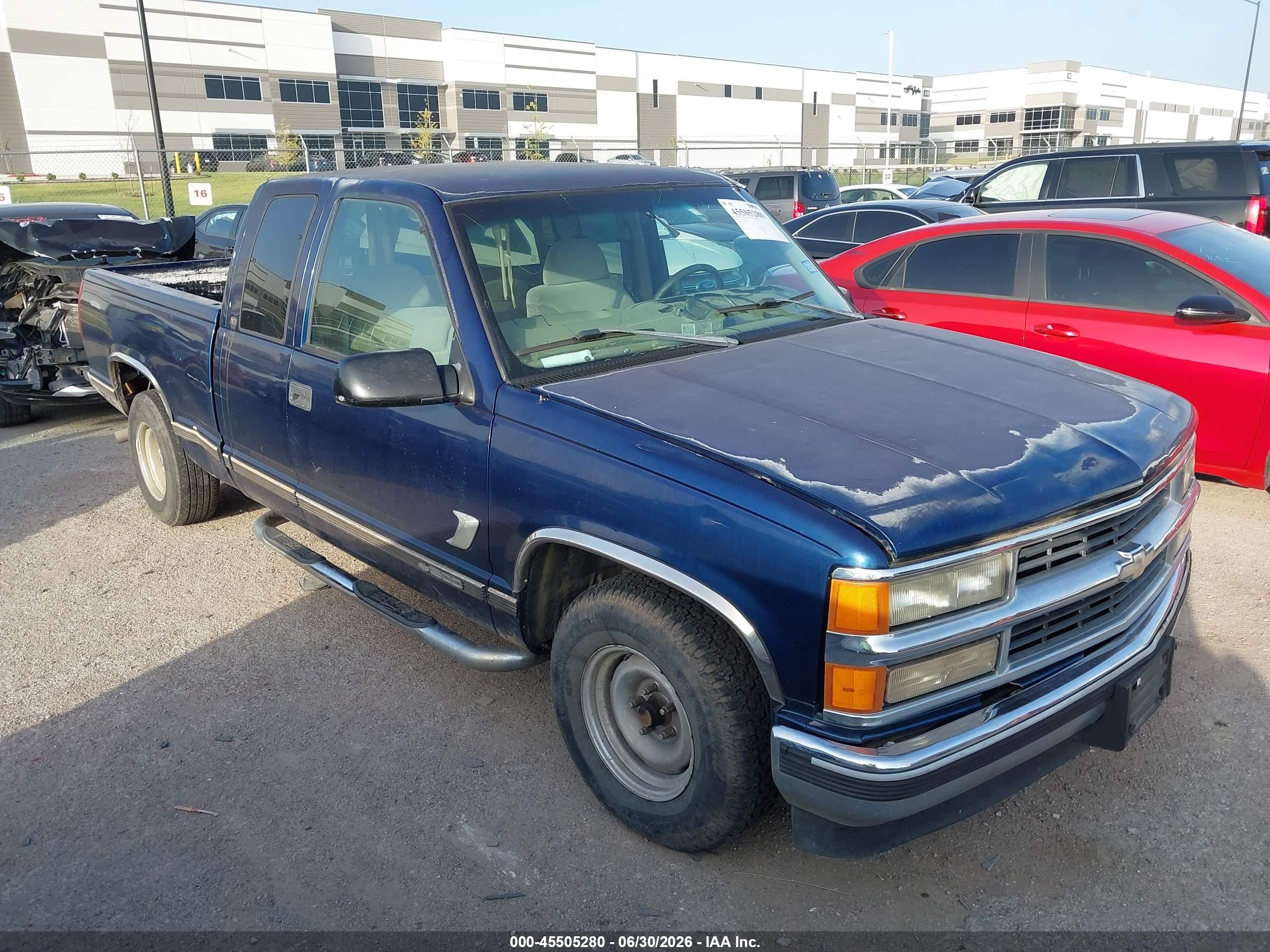 1998 Chevrolet C/k 1500 Fleetside Blue vin: 1GCEC19M9WR158267