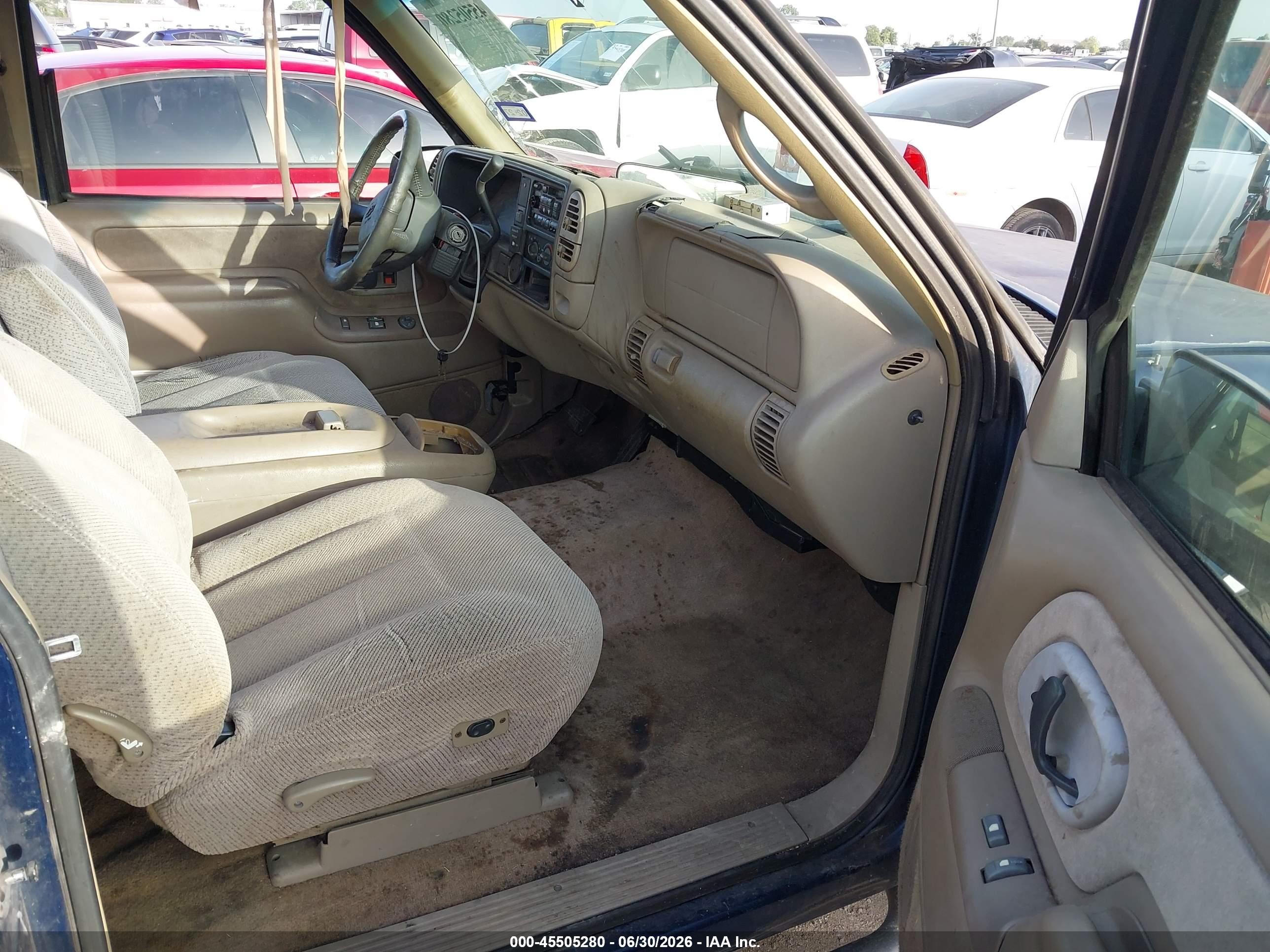1998 Chevrolet C/k 1500 Fleetside Blue vin: 1GCEC19M9WR158267