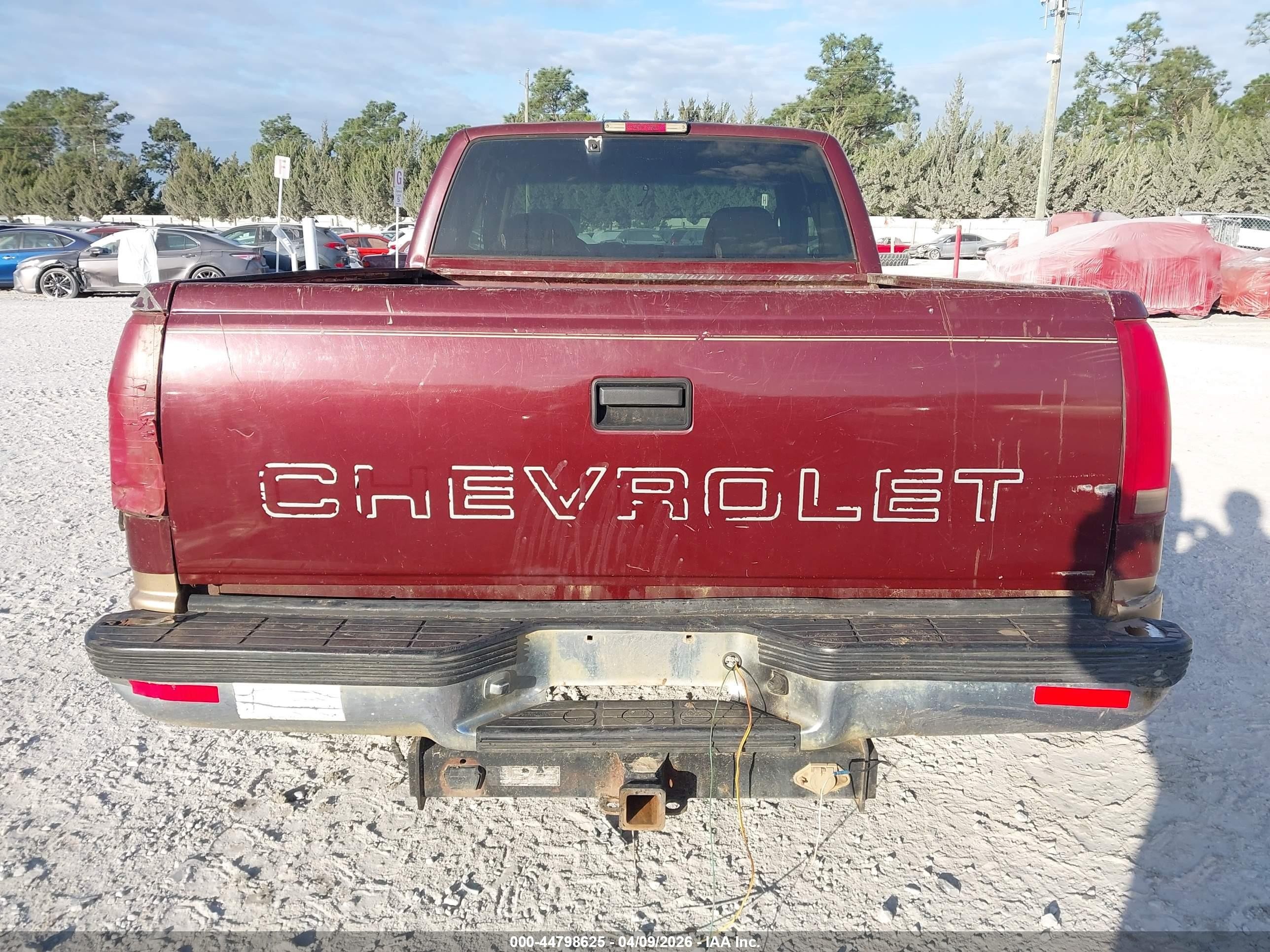 1999 Chevrolet C1500 Ls Бордовый vin: 1GCEC19R2XR113118