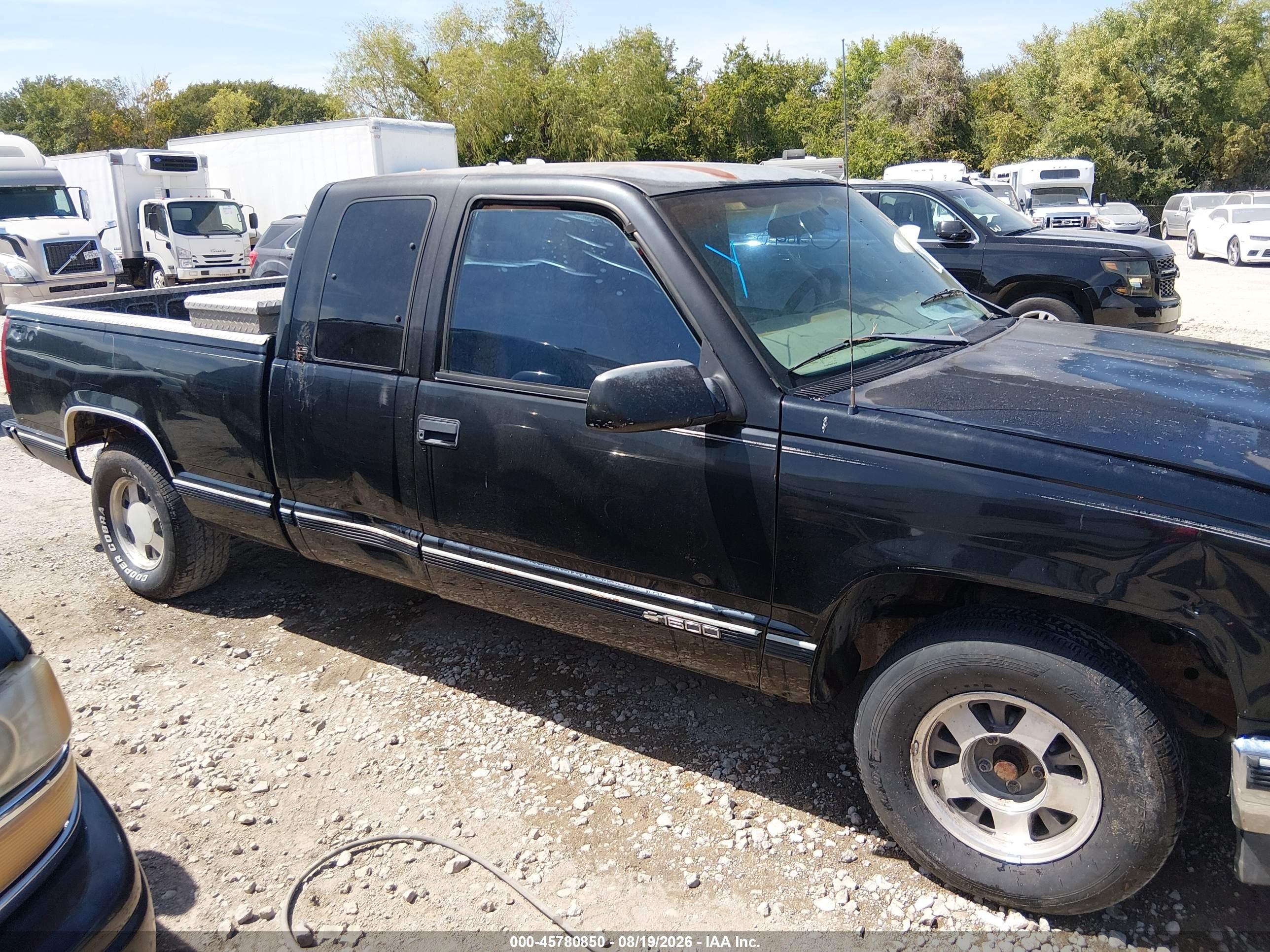 1999 Chevrolet C/k 1500 Ls Black vin: 1GCEC19R4XR141941