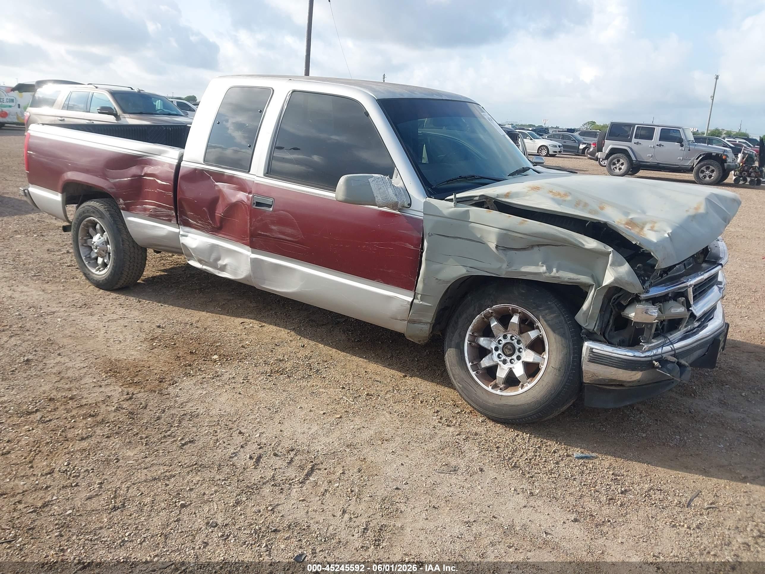1997 Chevrolet C1500 Fleetside Burgundy vin: 1GCEC19R6VE220709