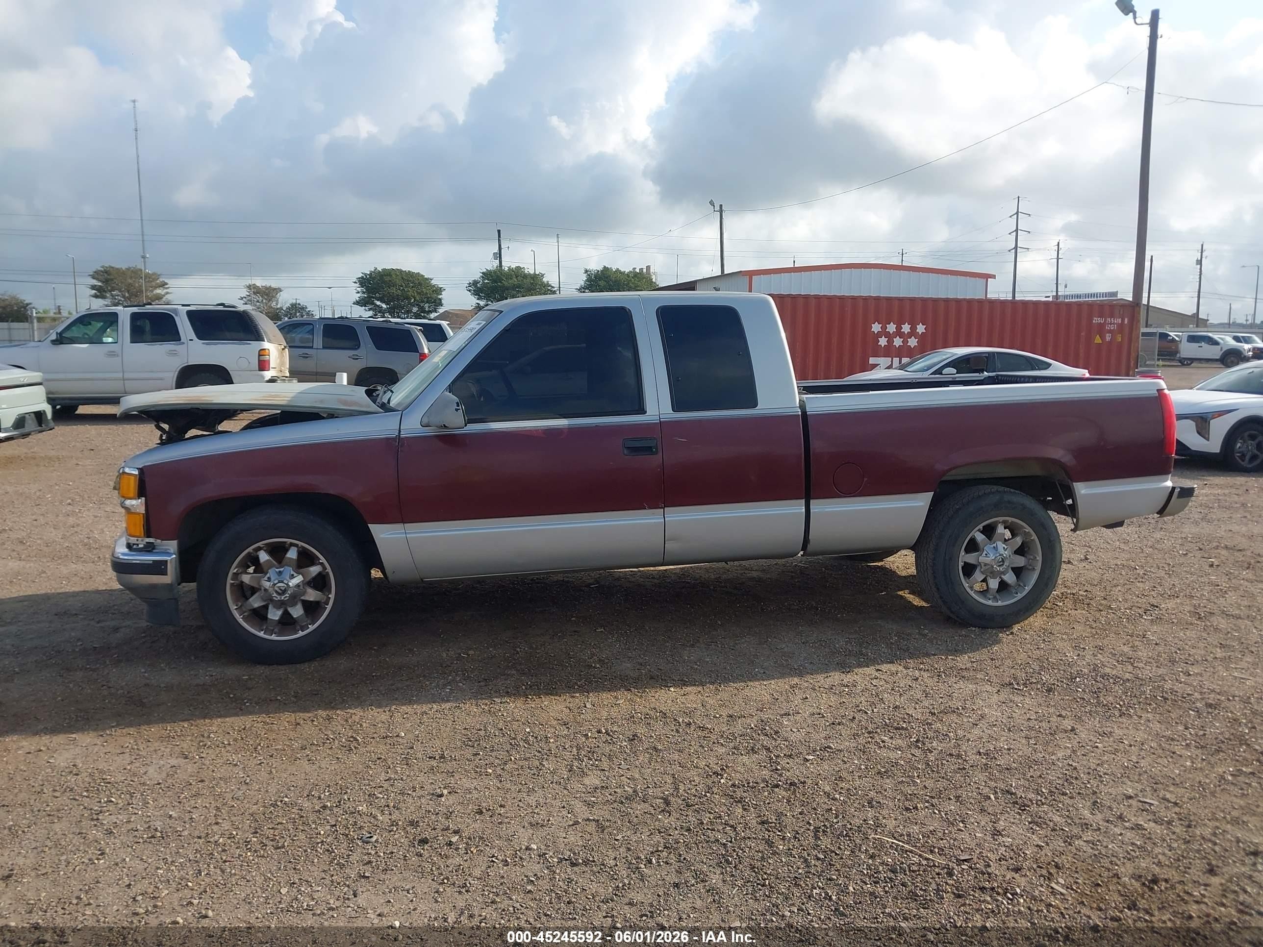 1997 Chevrolet C1500 Fleetside Burgundy vin: 1GCEC19R6VE220709