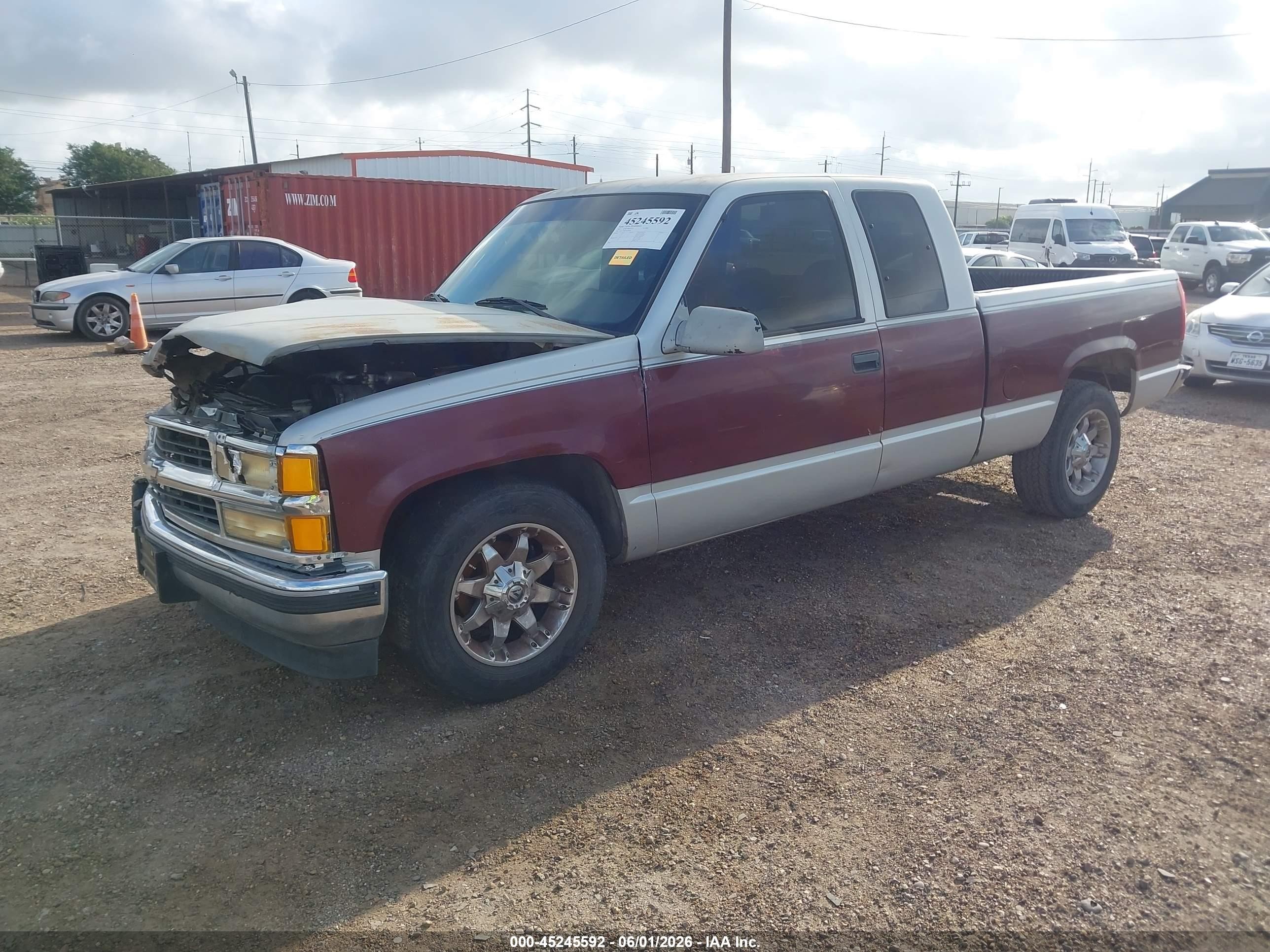 1997 Chevrolet C1500 Fleetside Burgundy vin: 1GCEC19R6VE220709