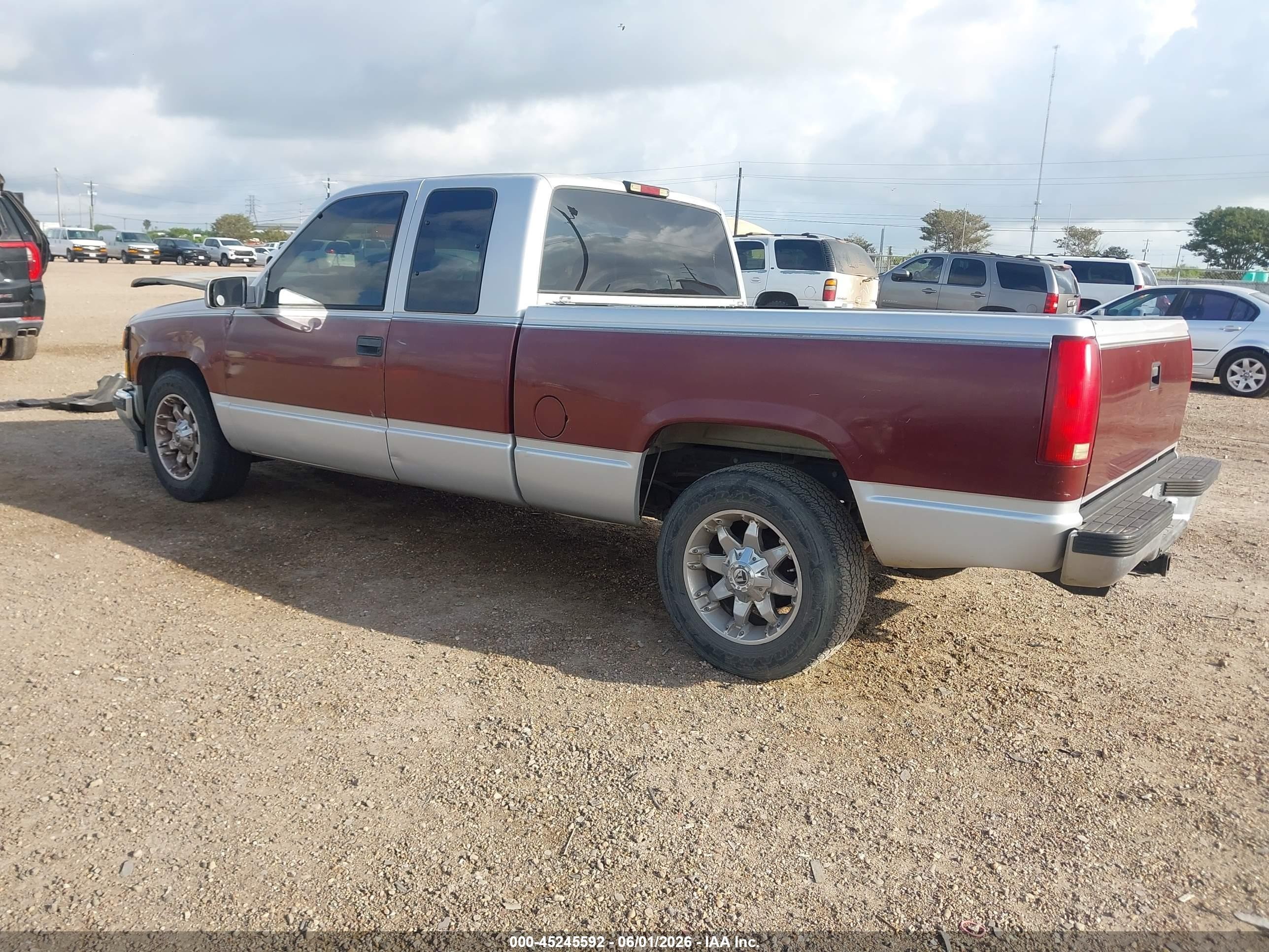 1997 Chevrolet C1500 Fleetside Burgundy vin: 1GCEC19R6VE220709