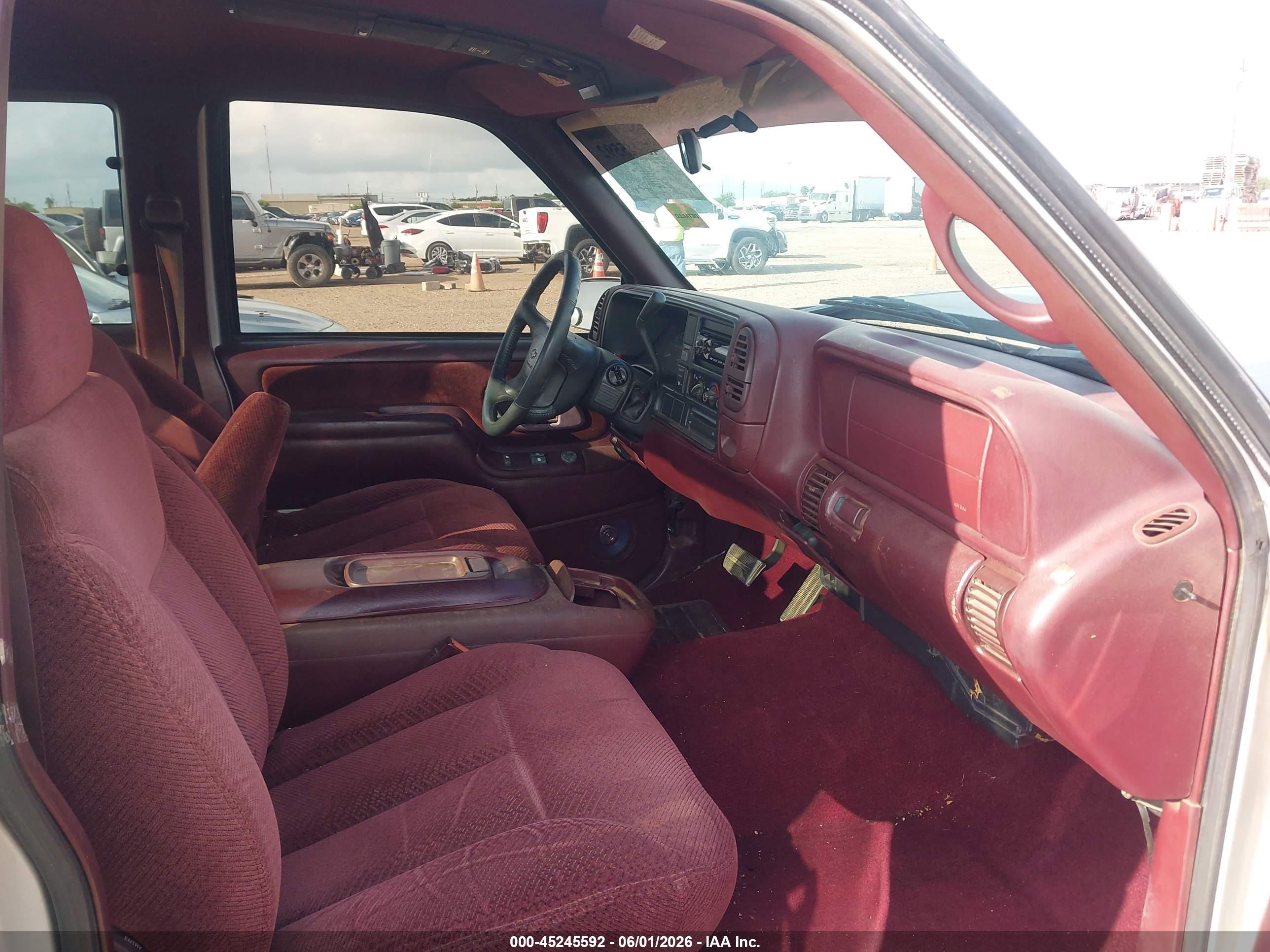 1997 Chevrolet C1500 Fleetside Burgundy vin: 1GCEC19R6VE220709