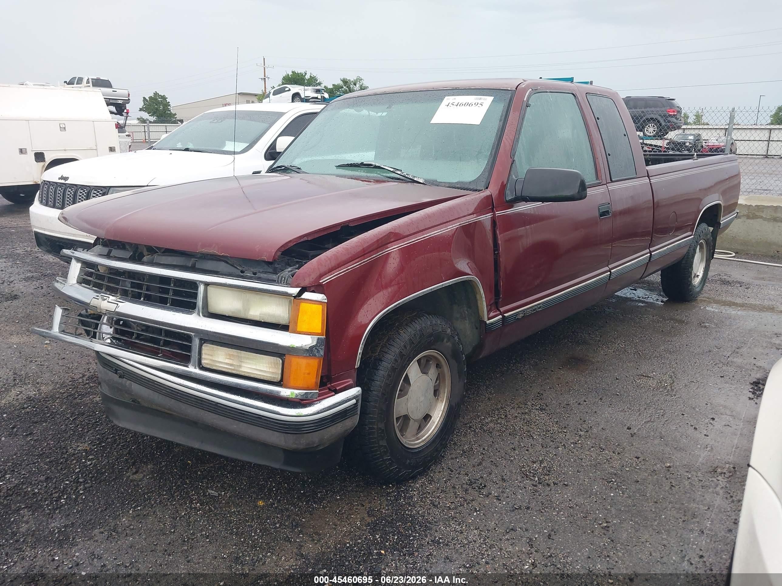 1997 Chevrolet C1500 Fleetside Burgundy vin: 1GCEC19R7VE149973