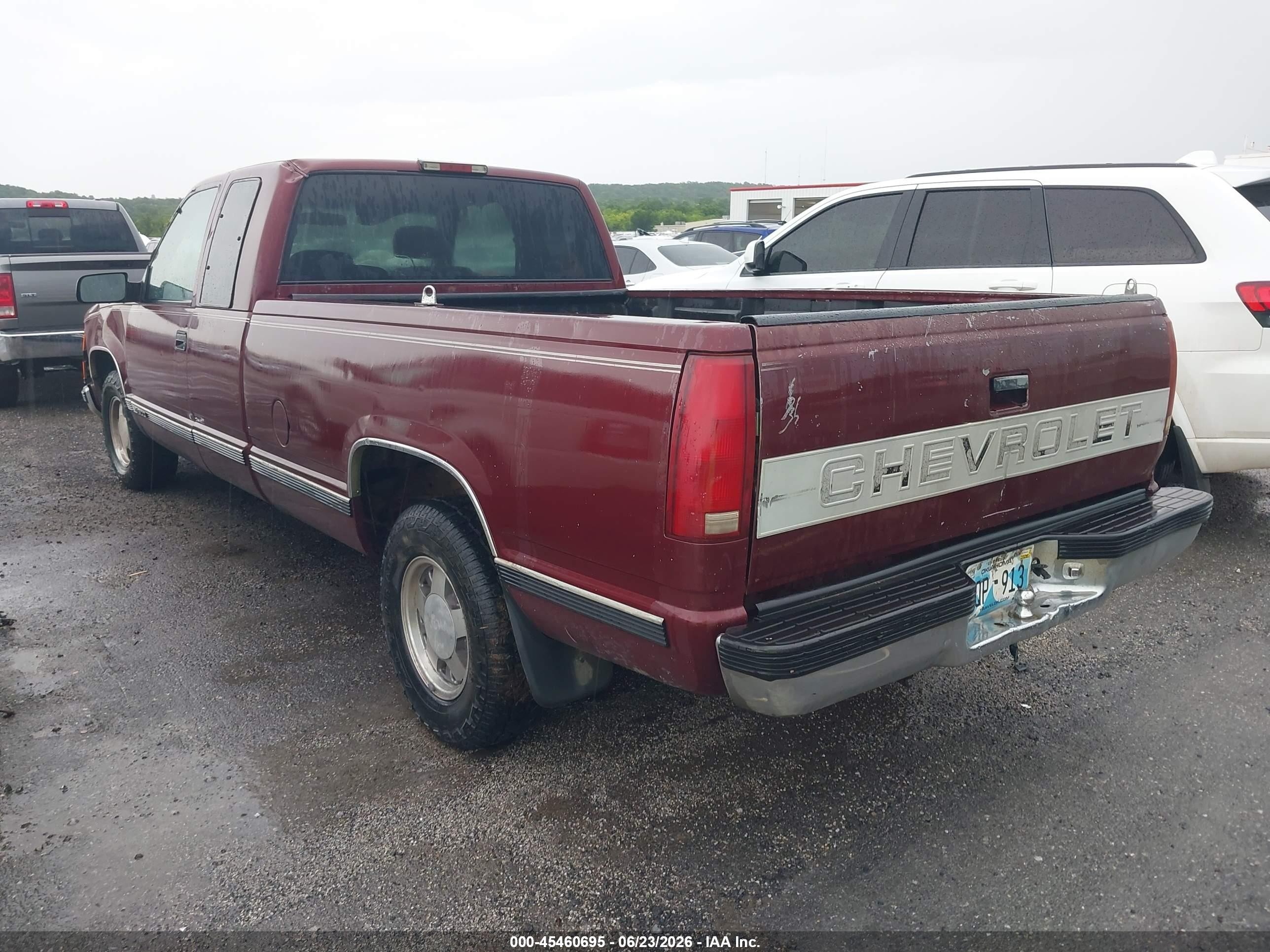 1997 Chevrolet C1500 Fleetside Burgundy vin: 1GCEC19R7VE149973