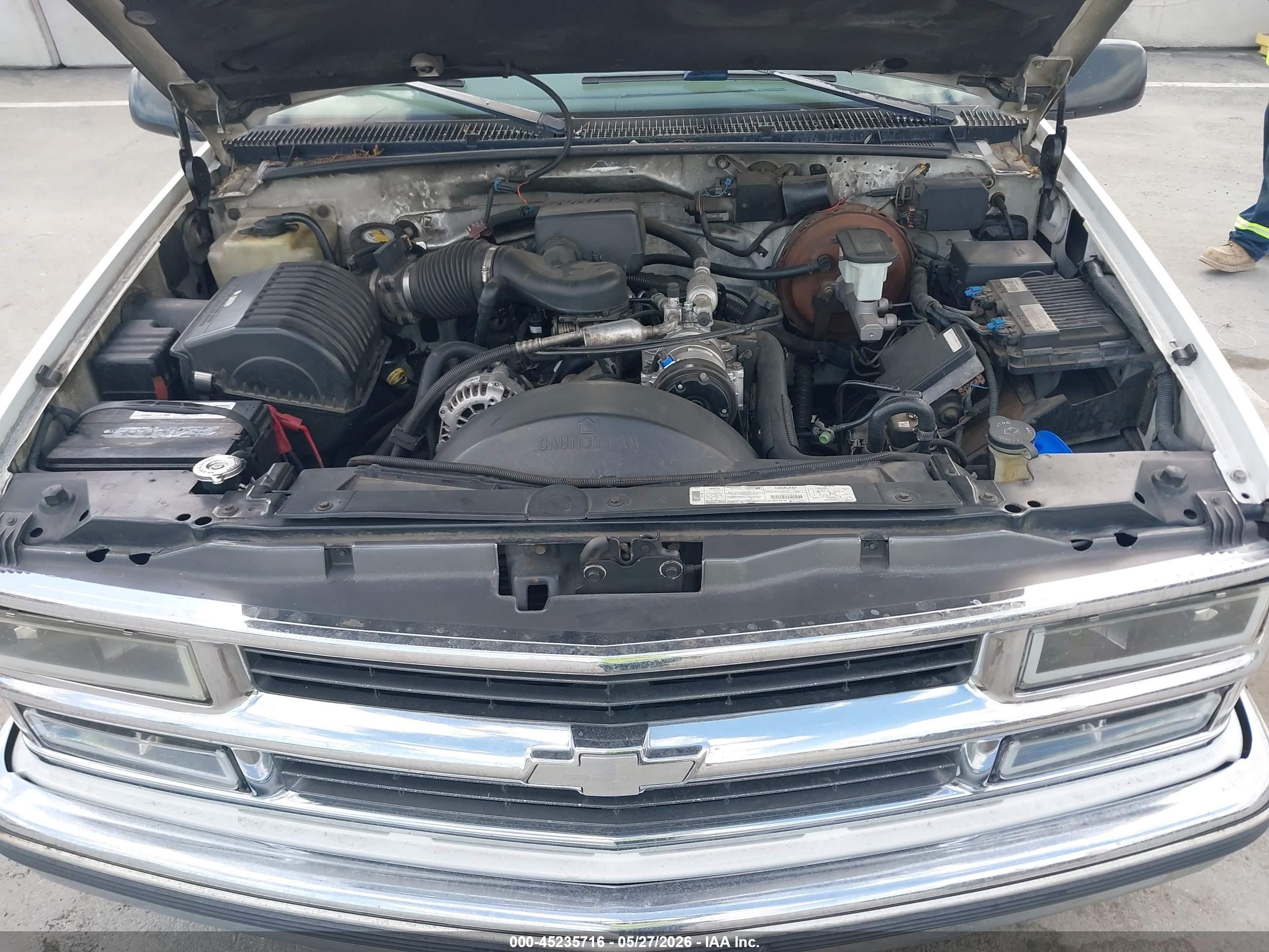 1999 Chevrolet C1500 Ls White vin: 1GCEC19R7XR132036