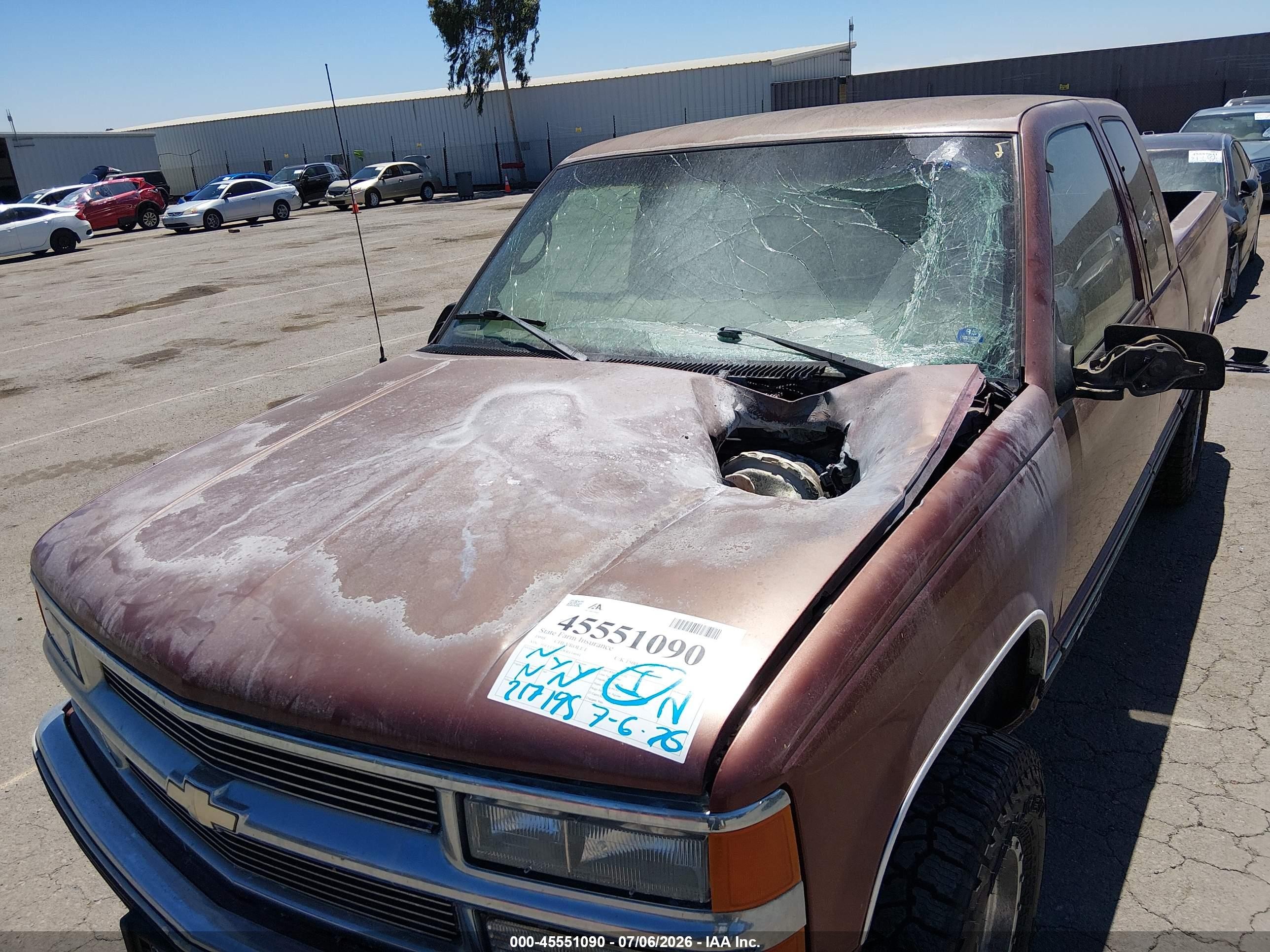 1998 Chevrolet C/k 1500 Fleetside Maroon vin: 1GCEC19RXWR139691