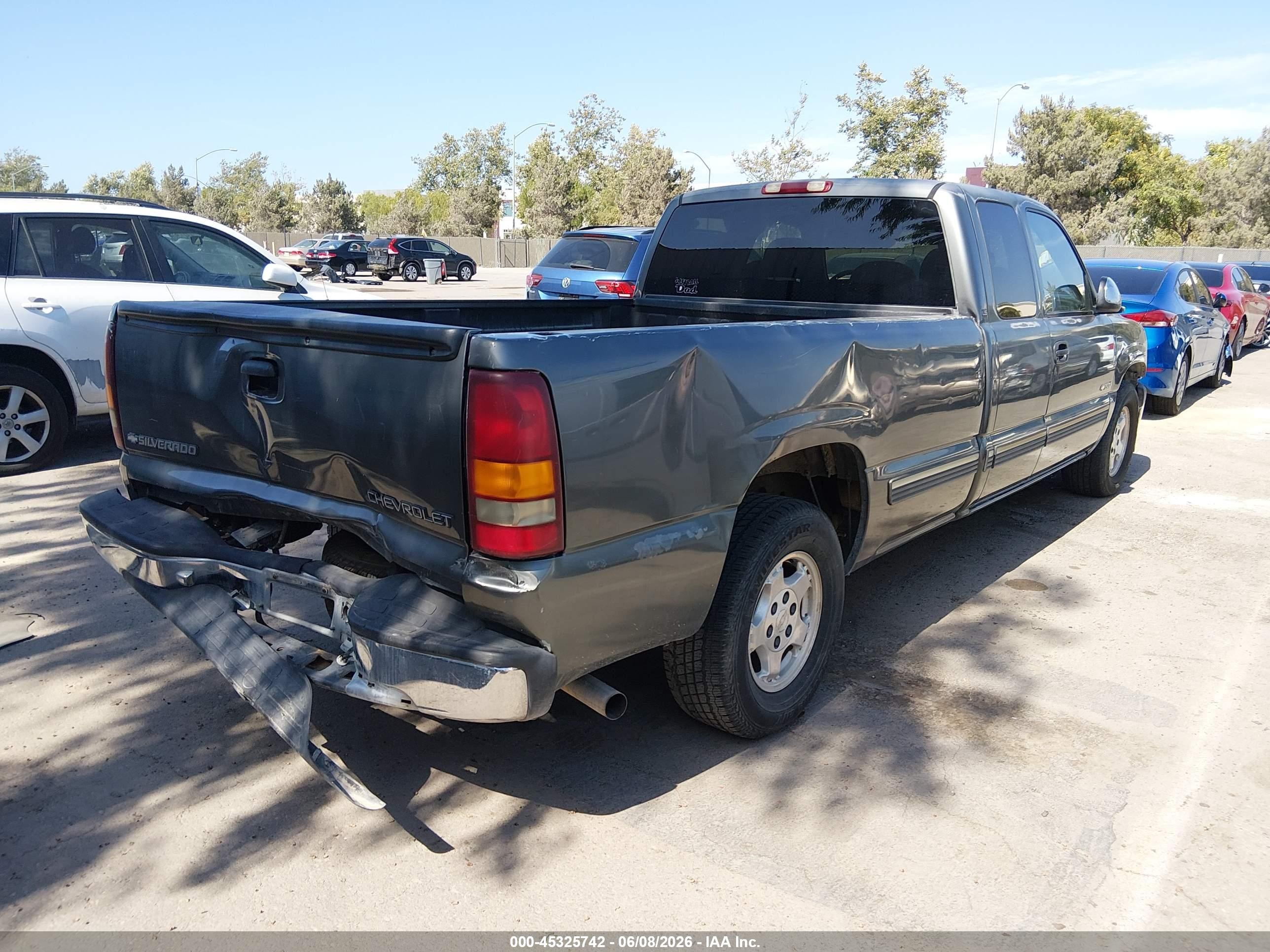 2001 Chevrolet Silverado 1500 Ls Gray vin: 1GCEC19T01E234336
