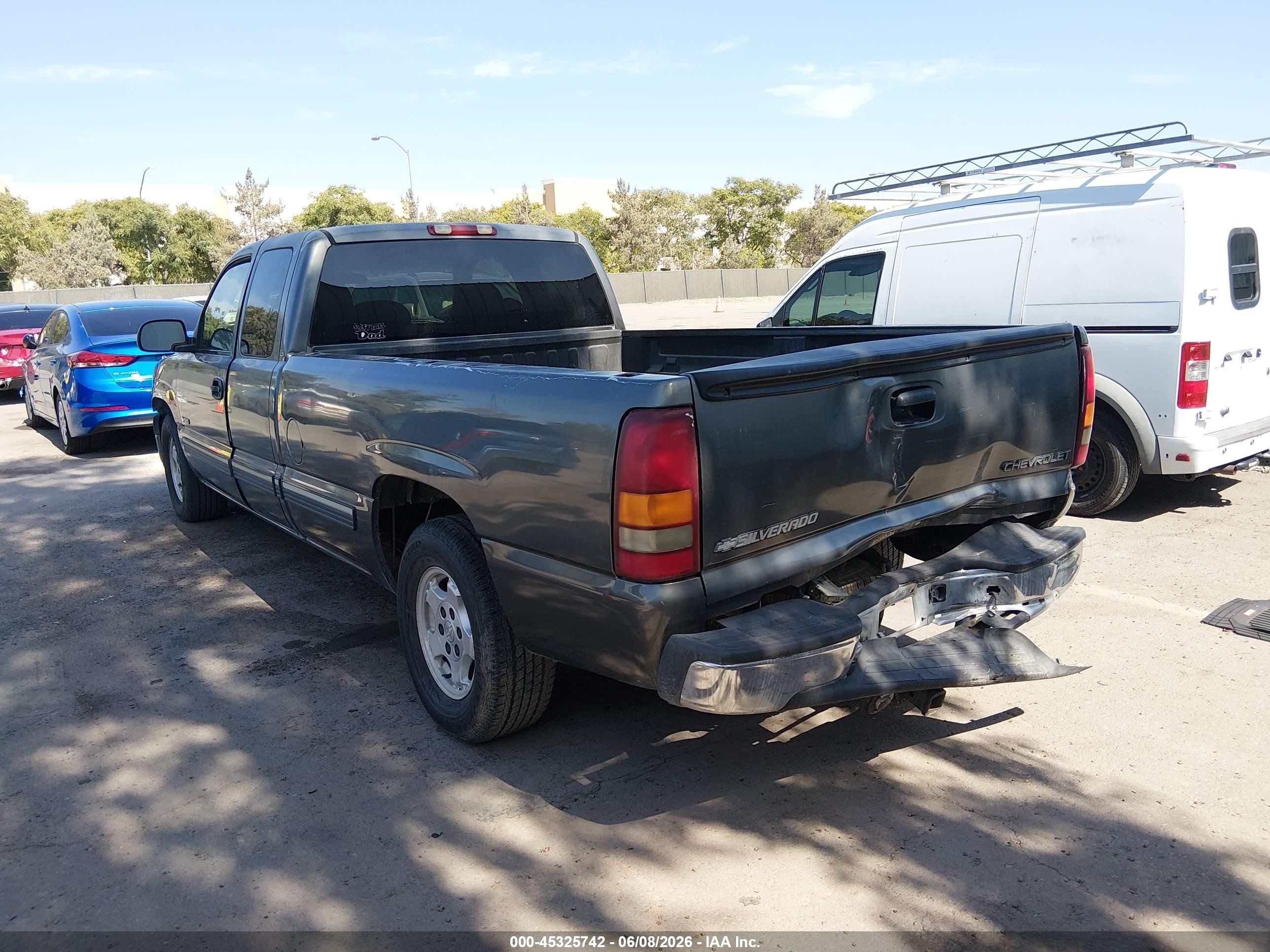 2001 Chevrolet Silverado 1500 Ls Gray vin: 1GCEC19T01E234336