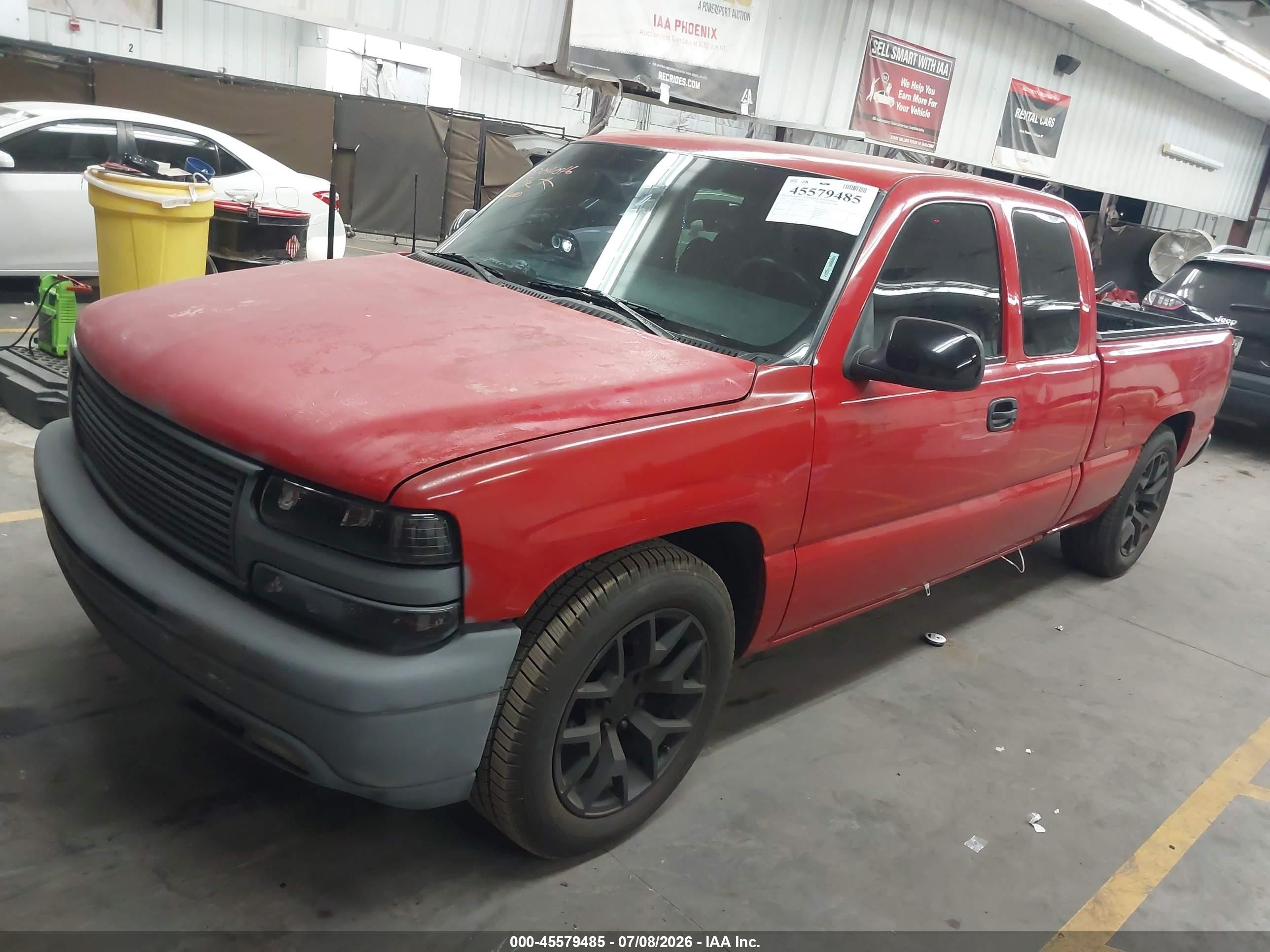 2001 Chevrolet Silverado 1500 Ls Red vin: 1GCEC19T01Z165365