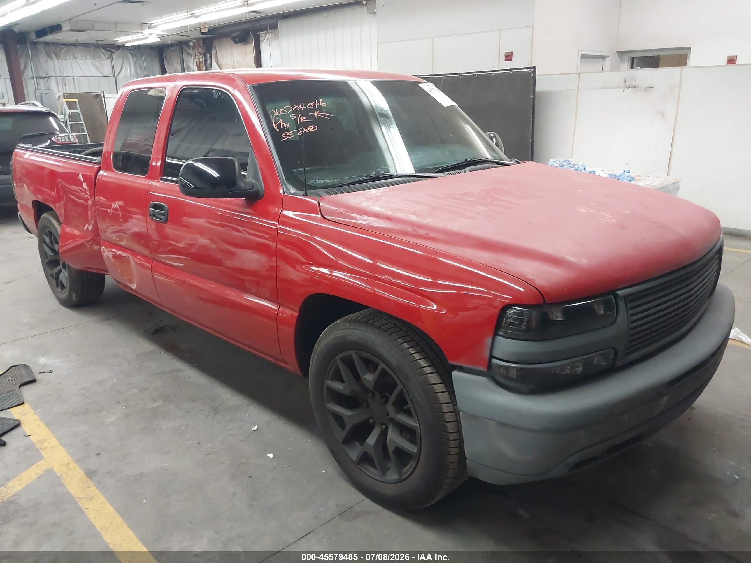 2001 Chevrolet Silverado 1500 Ls Red vin: 1GCEC19T01Z165365