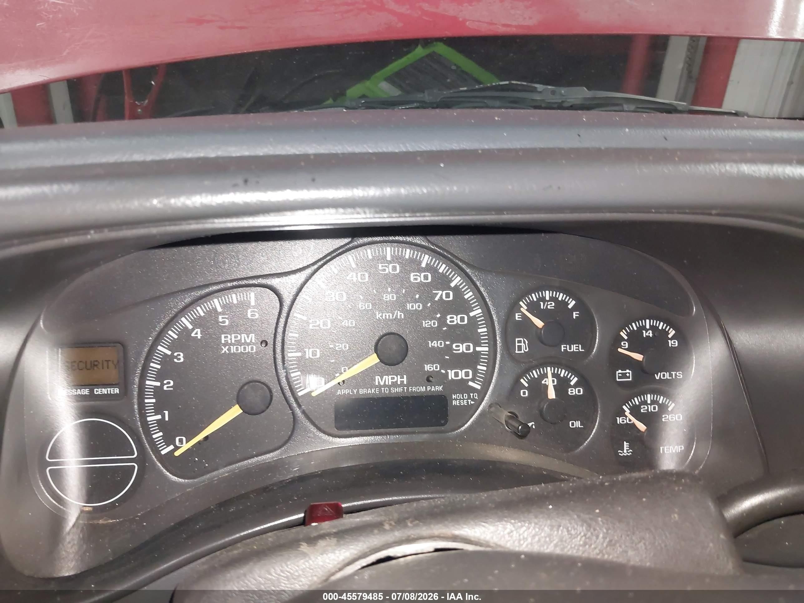 2001 Chevrolet Silverado 1500 Ls Red vin: 1GCEC19T01Z165365