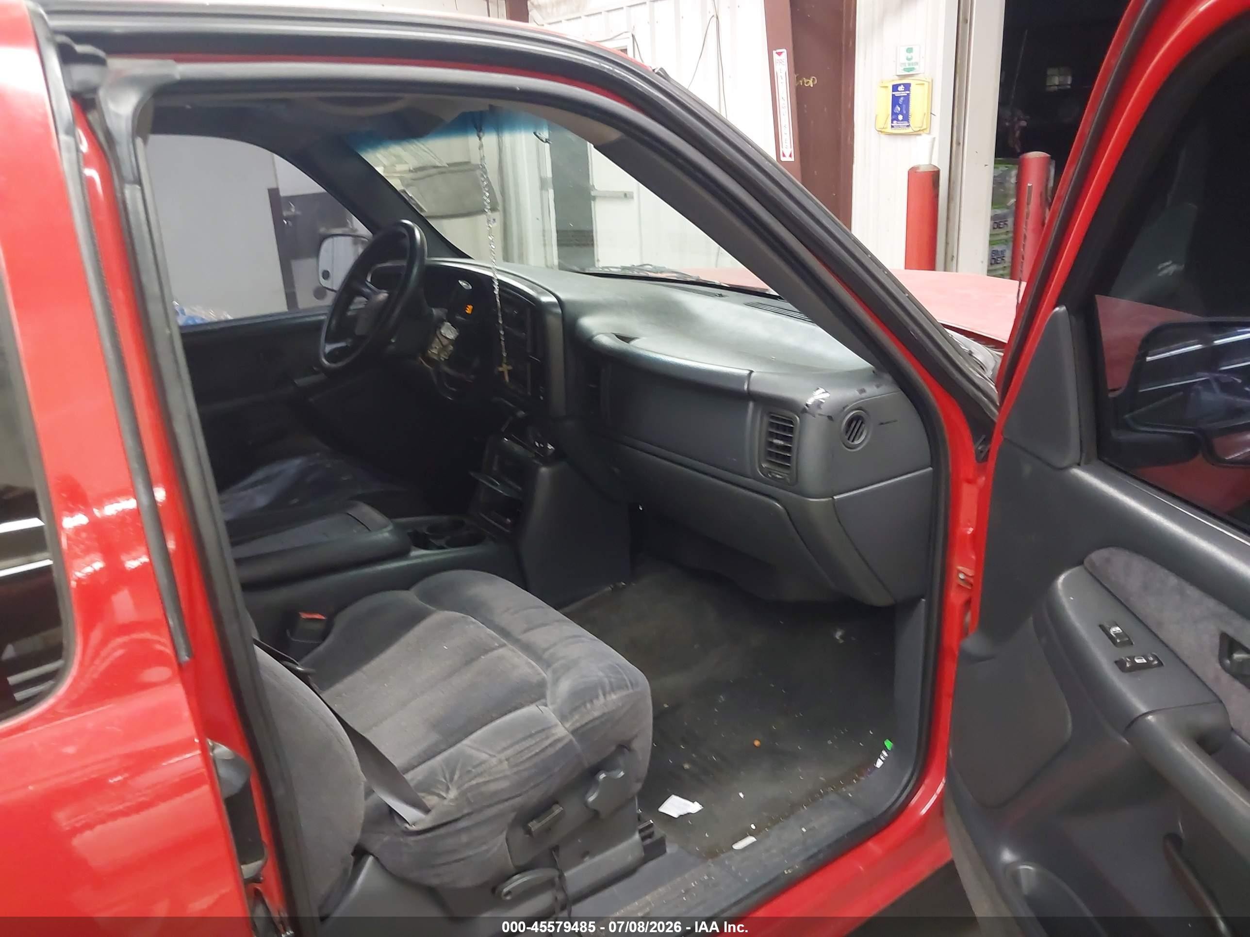2001 Chevrolet Silverado 1500 Ls Red vin: 1GCEC19T01Z165365