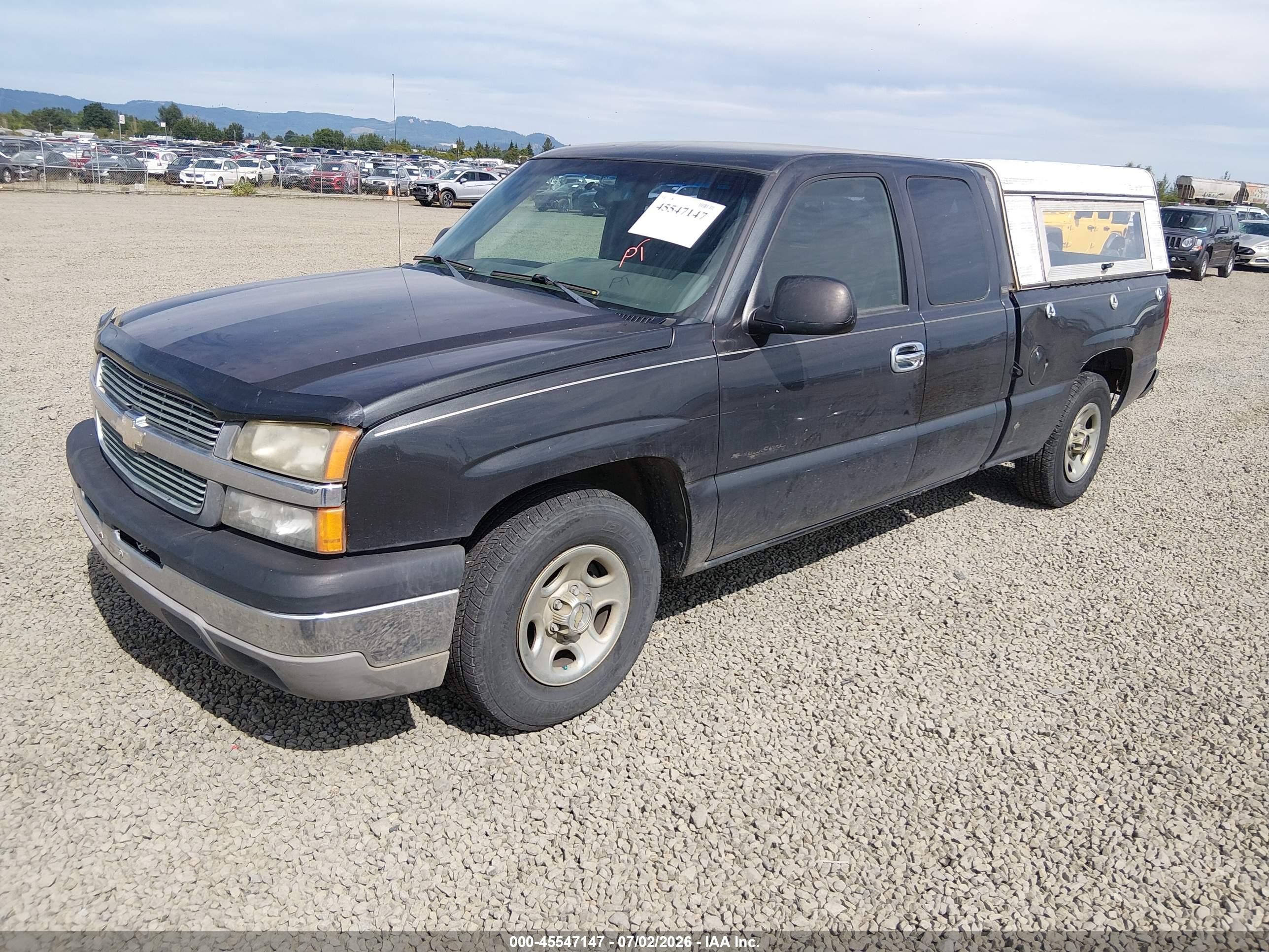 2003 Chevrolet Silverado 1500 Ls/lt Black vin: 1GCEC19T03Z290210