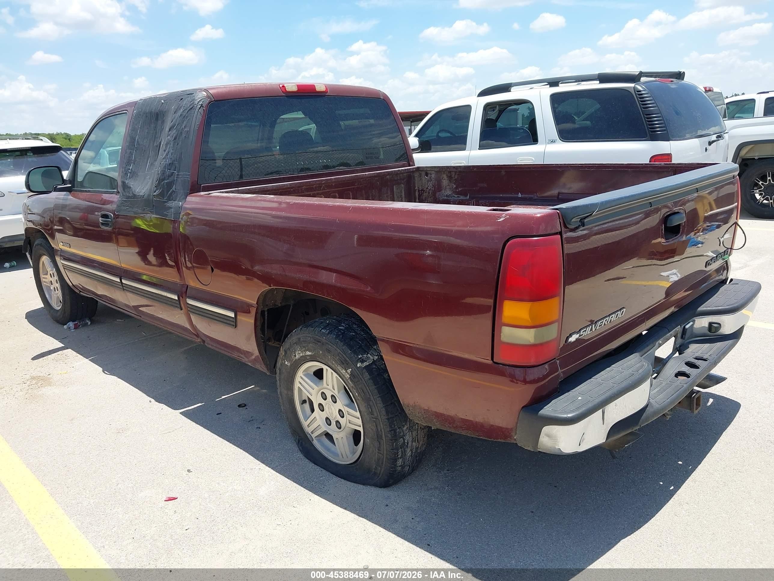 1999 Chevrolet Silverado 1500 Ls Maroon vin: 1GCEC19T0XZ101349