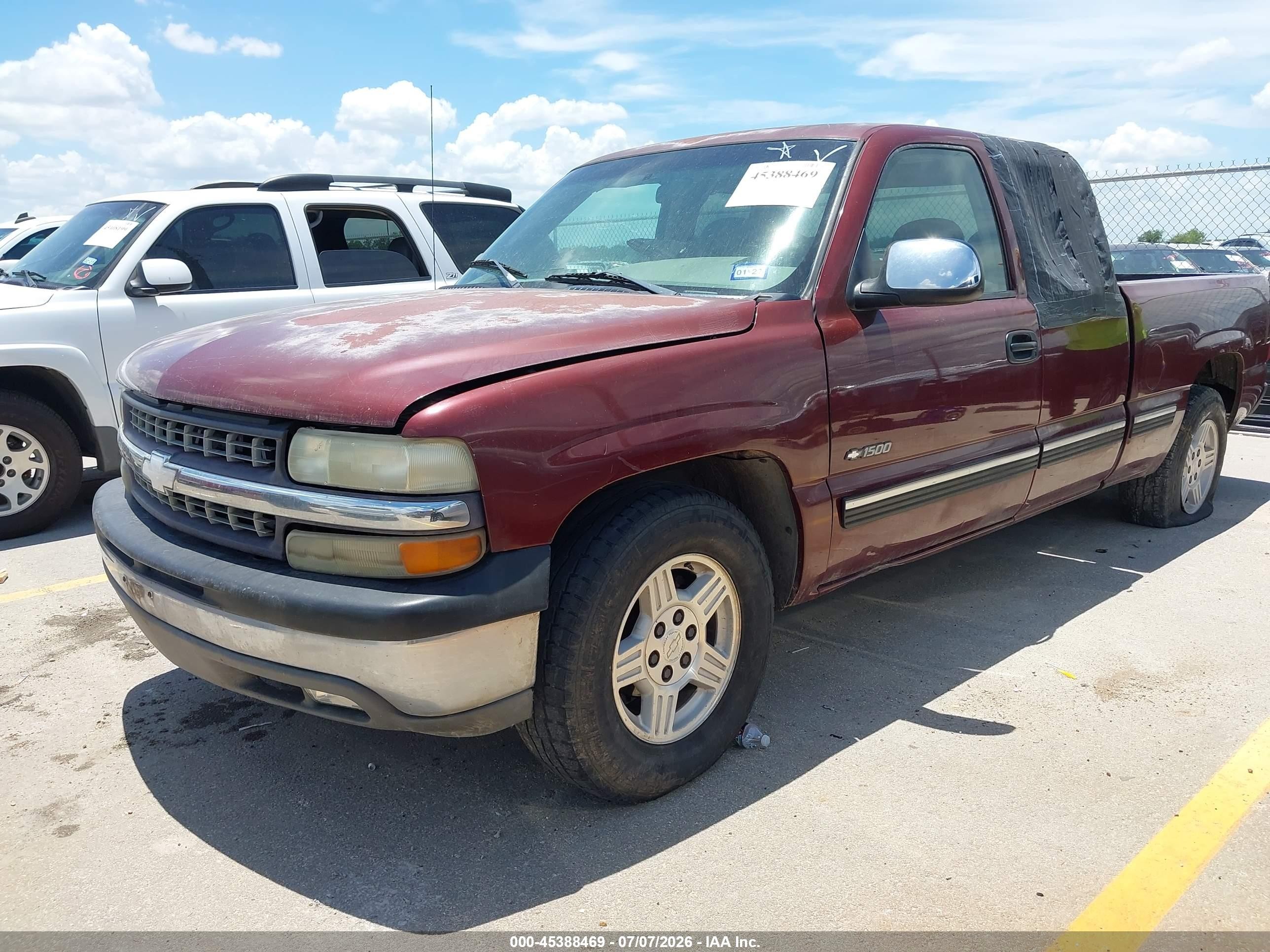 1999 Chevrolet Silverado 1500 Ls Maroon vin: 1GCEC19T0XZ101349