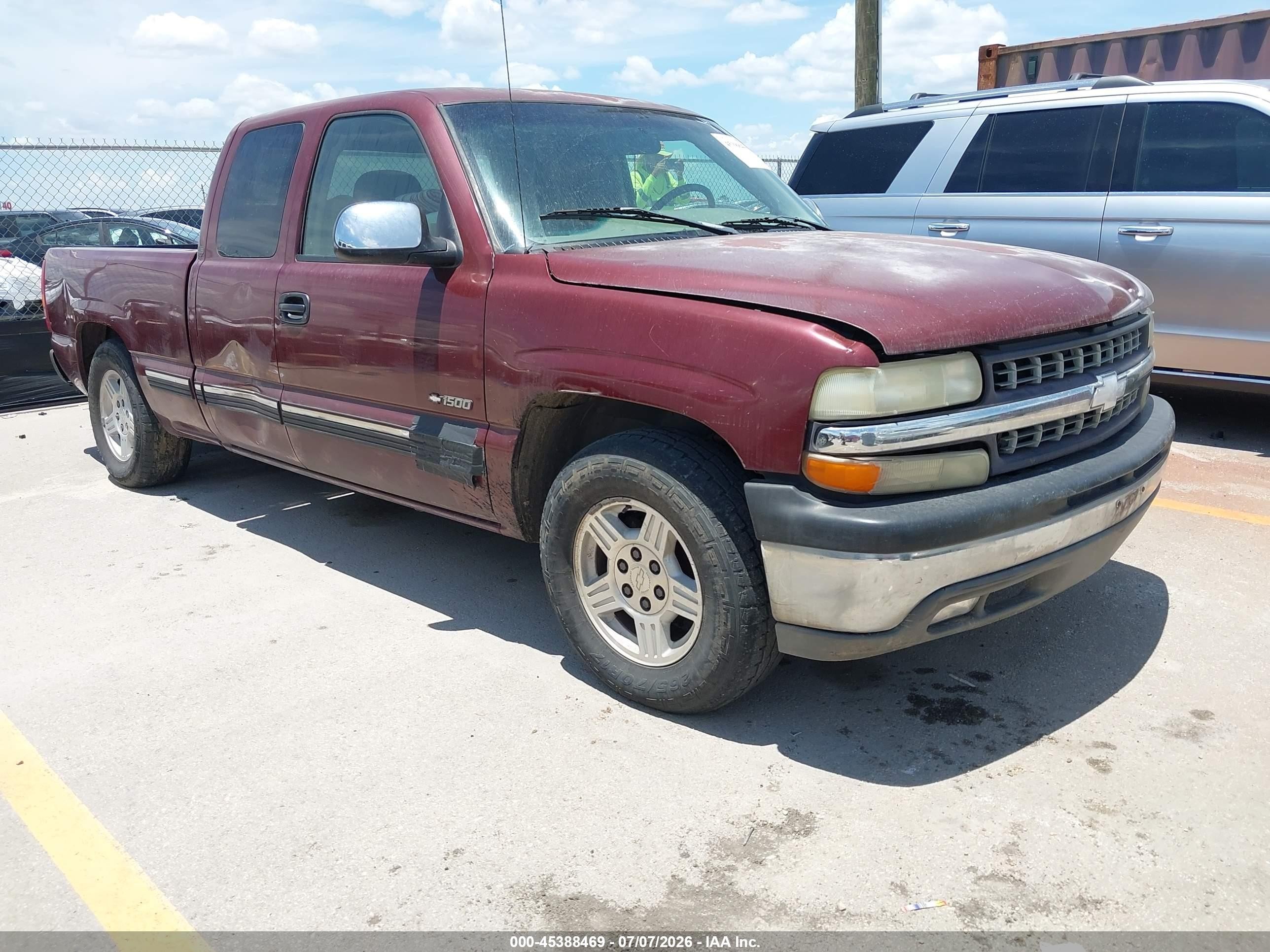 1999 Chevrolet Silverado 1500 Ls Maroon vin: 1GCEC19T0XZ101349