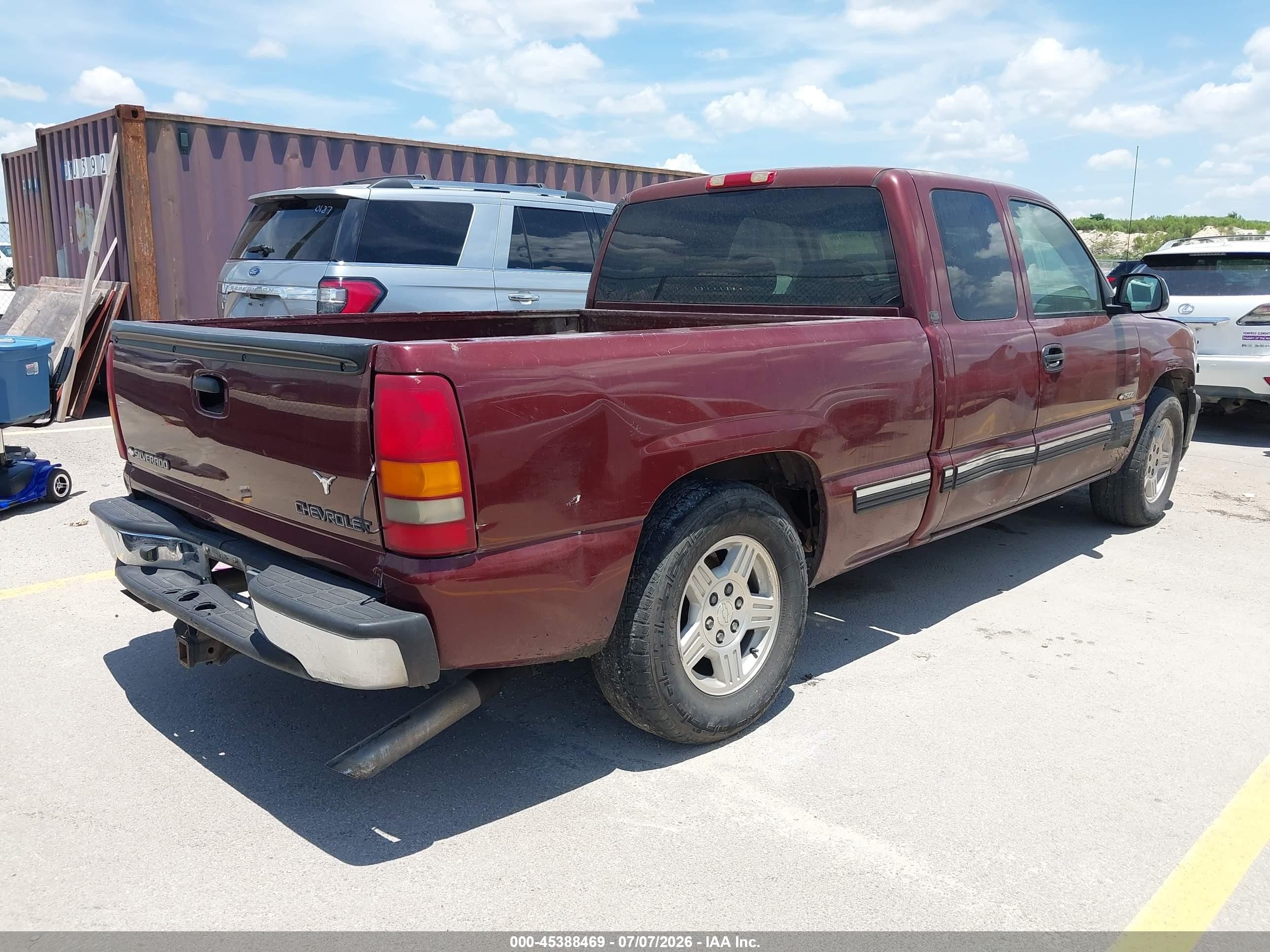 1999 Chevrolet Silverado 1500 Ls Maroon vin: 1GCEC19T0XZ101349