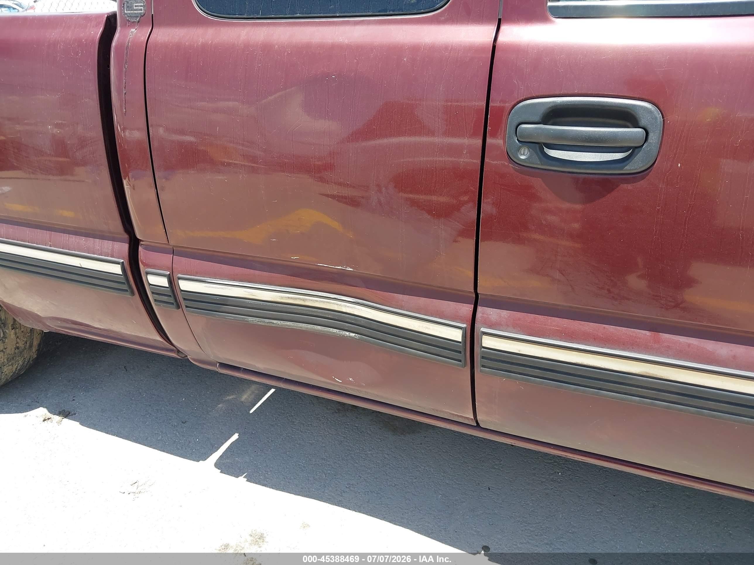 1999 Chevrolet Silverado 1500 Ls Maroon vin: 1GCEC19T0XZ101349