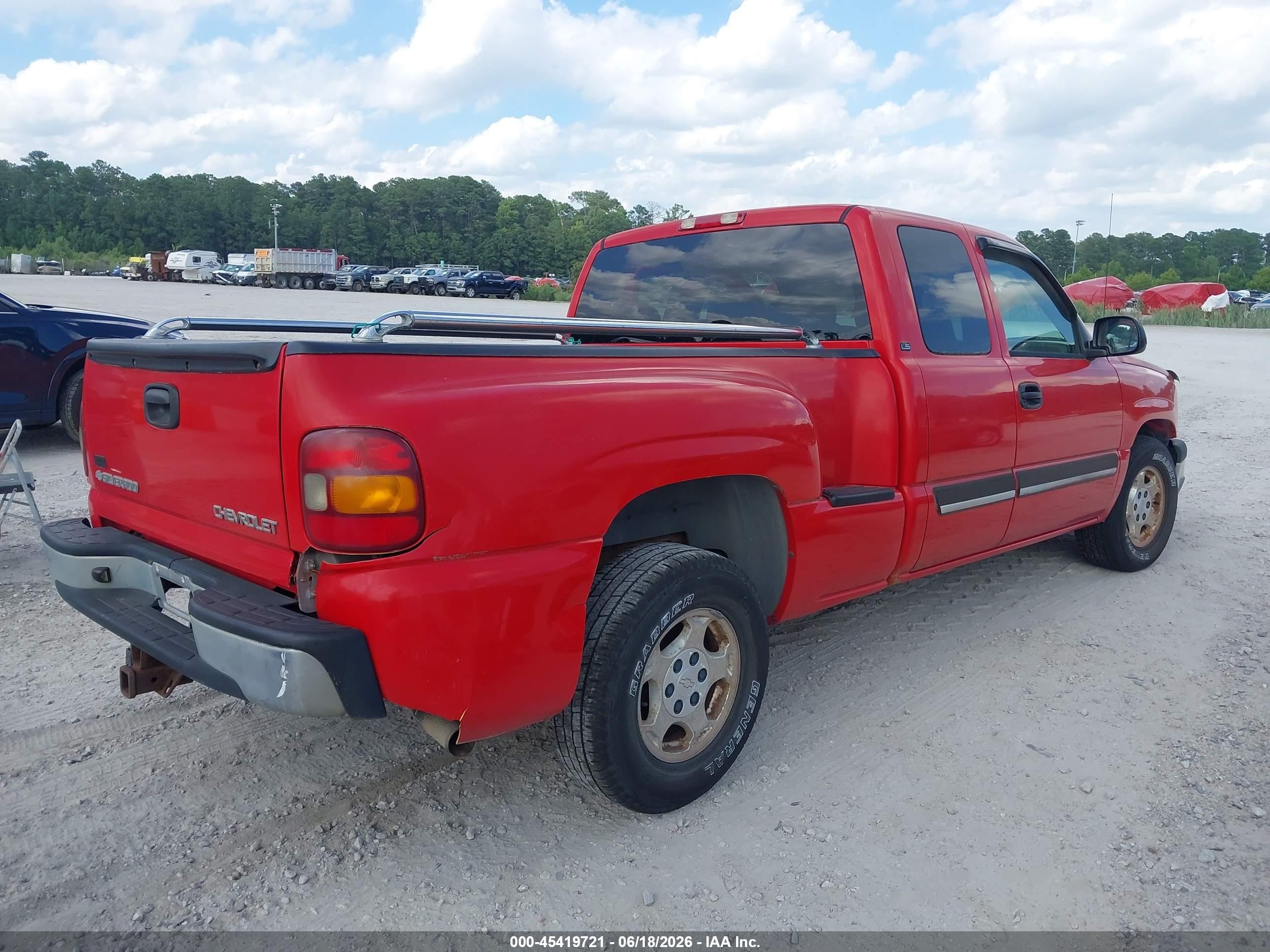 2003 Chevrolet Silverado 1500 Ls Red vin: 1GCEC19T13Z294220