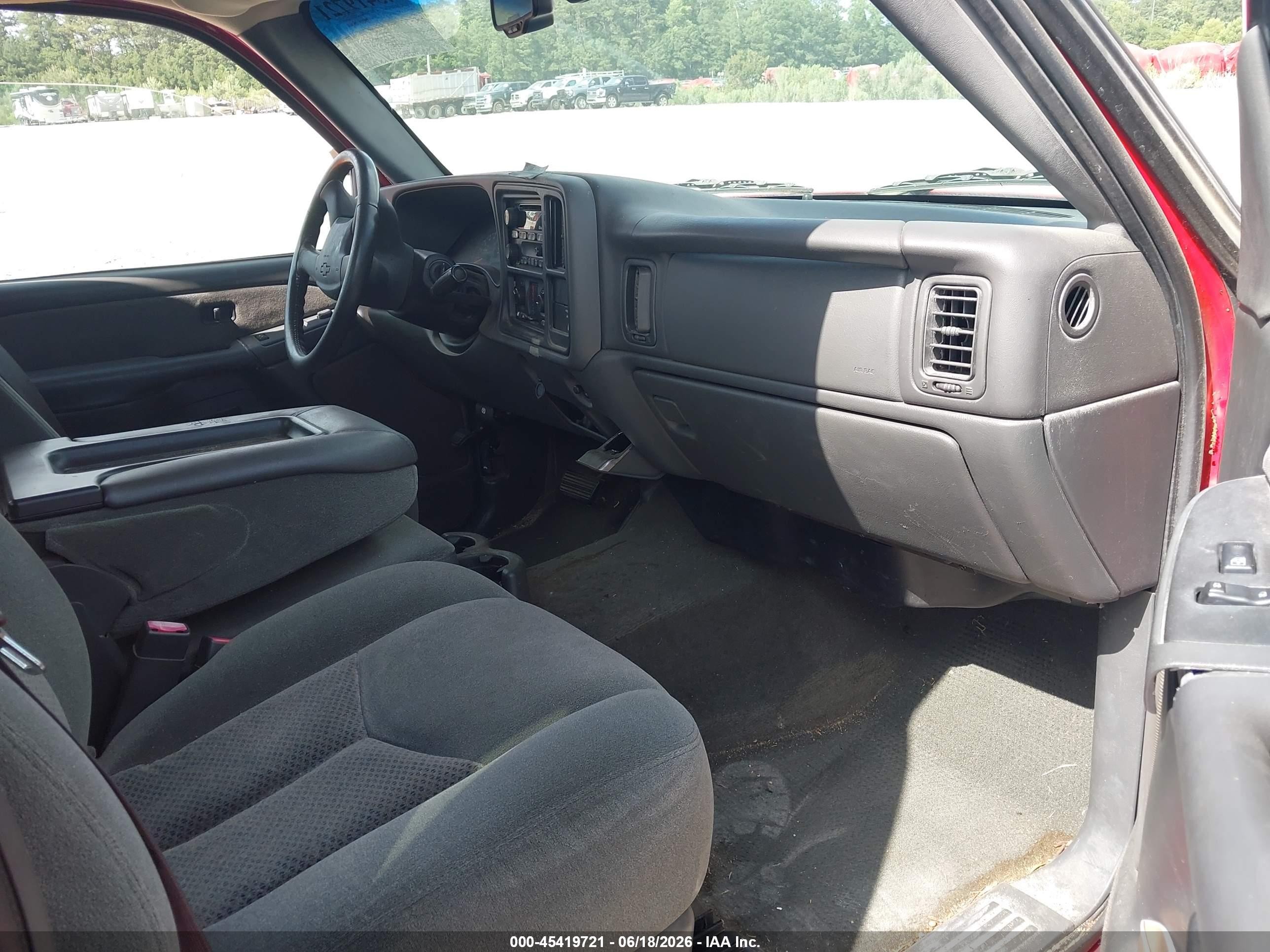 2003 Chevrolet Silverado 1500 Ls Red vin: 1GCEC19T13Z294220