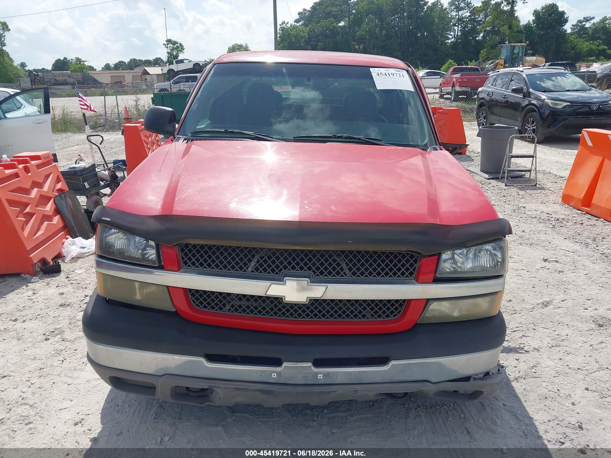 2003 Chevrolet Silverado 1500 Ls Red vin: 1GCEC19T13Z294220