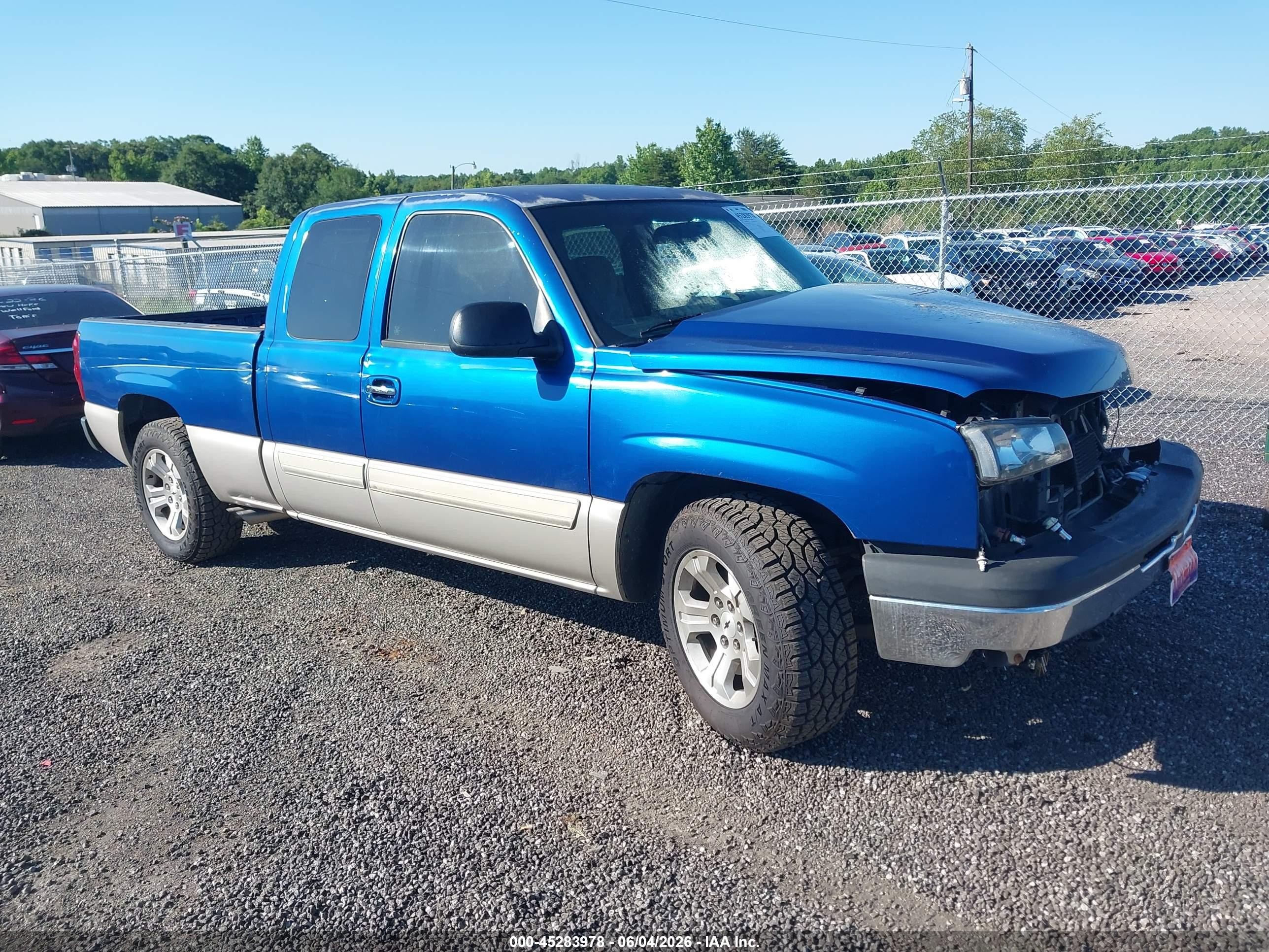 2004 Chevrolet Silverado 1500 Ls Blue vin: 1GCEC19T14Z329095