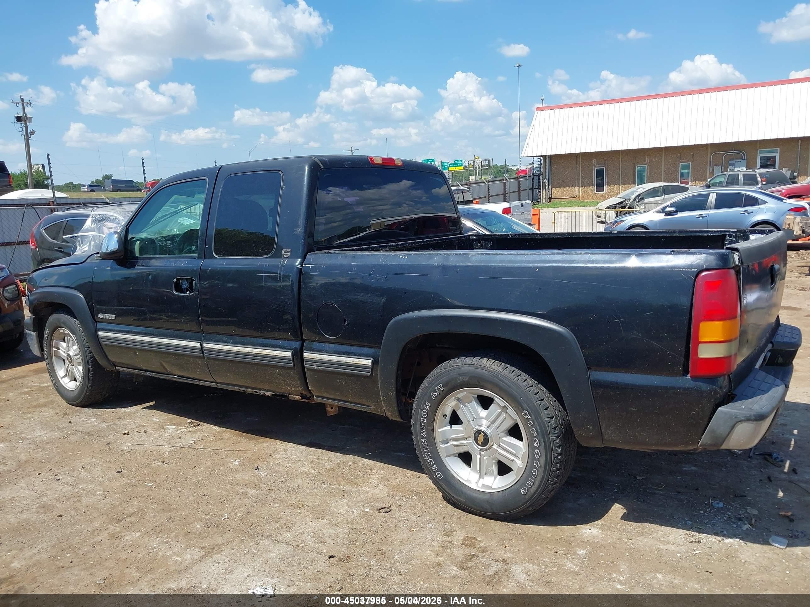 1999 Chevrolet Silverado 1500 Ls Black vin: 1GCEC19T1XZ100470