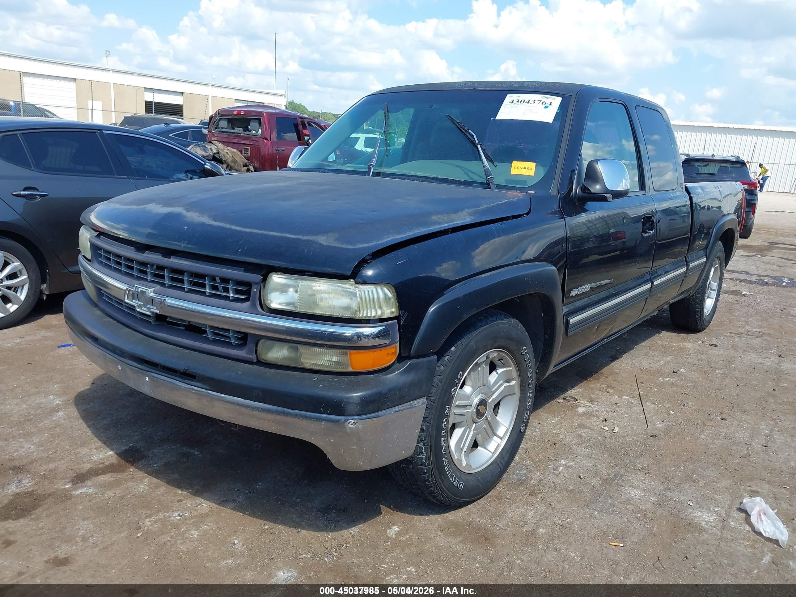 1999 Chevrolet Silverado 1500 Ls Black vin: 1GCEC19T1XZ100470