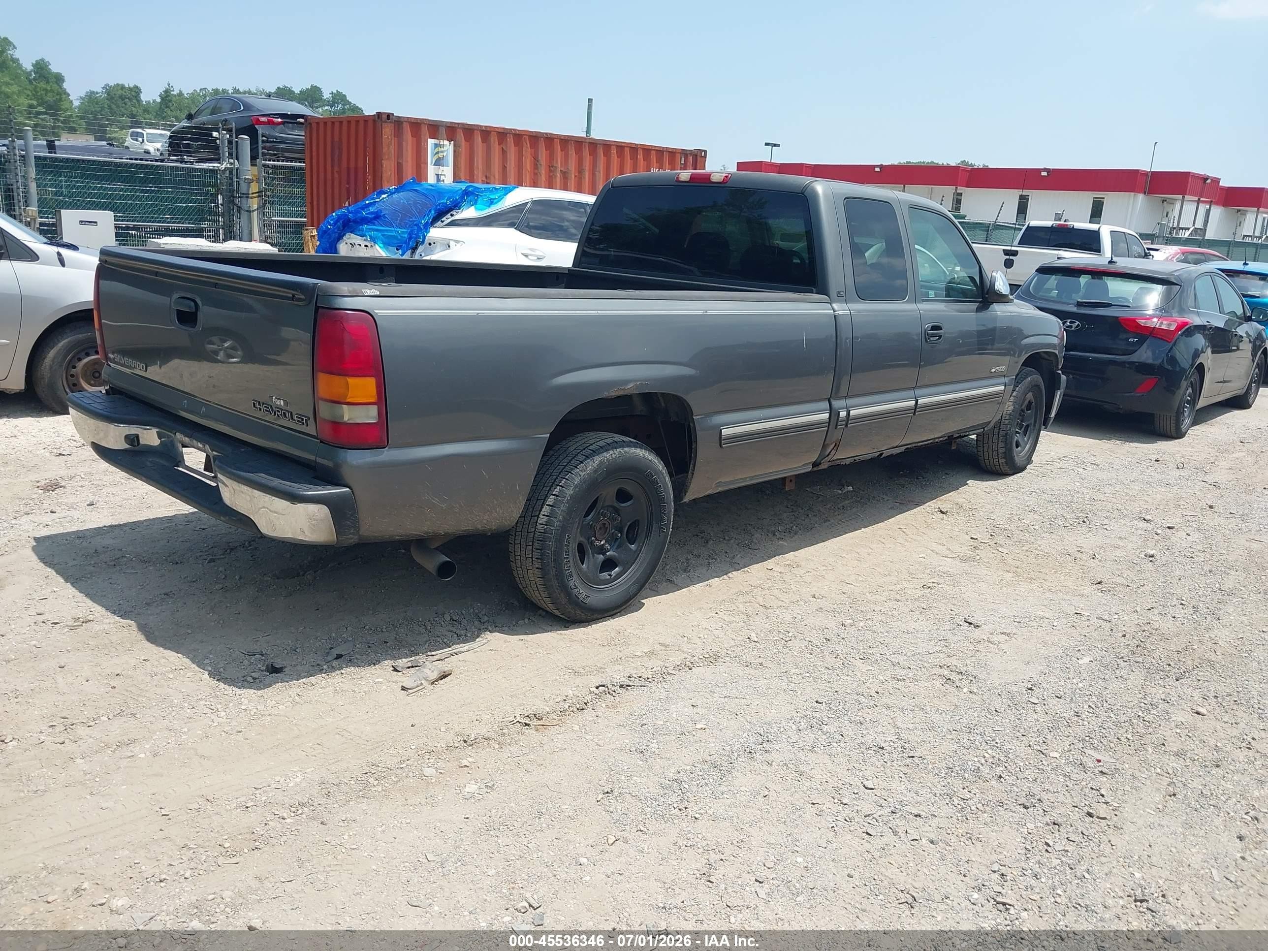 2002 Chevrolet Silverado 1500 Ls Gray vin: 1GCEC19T22E168647